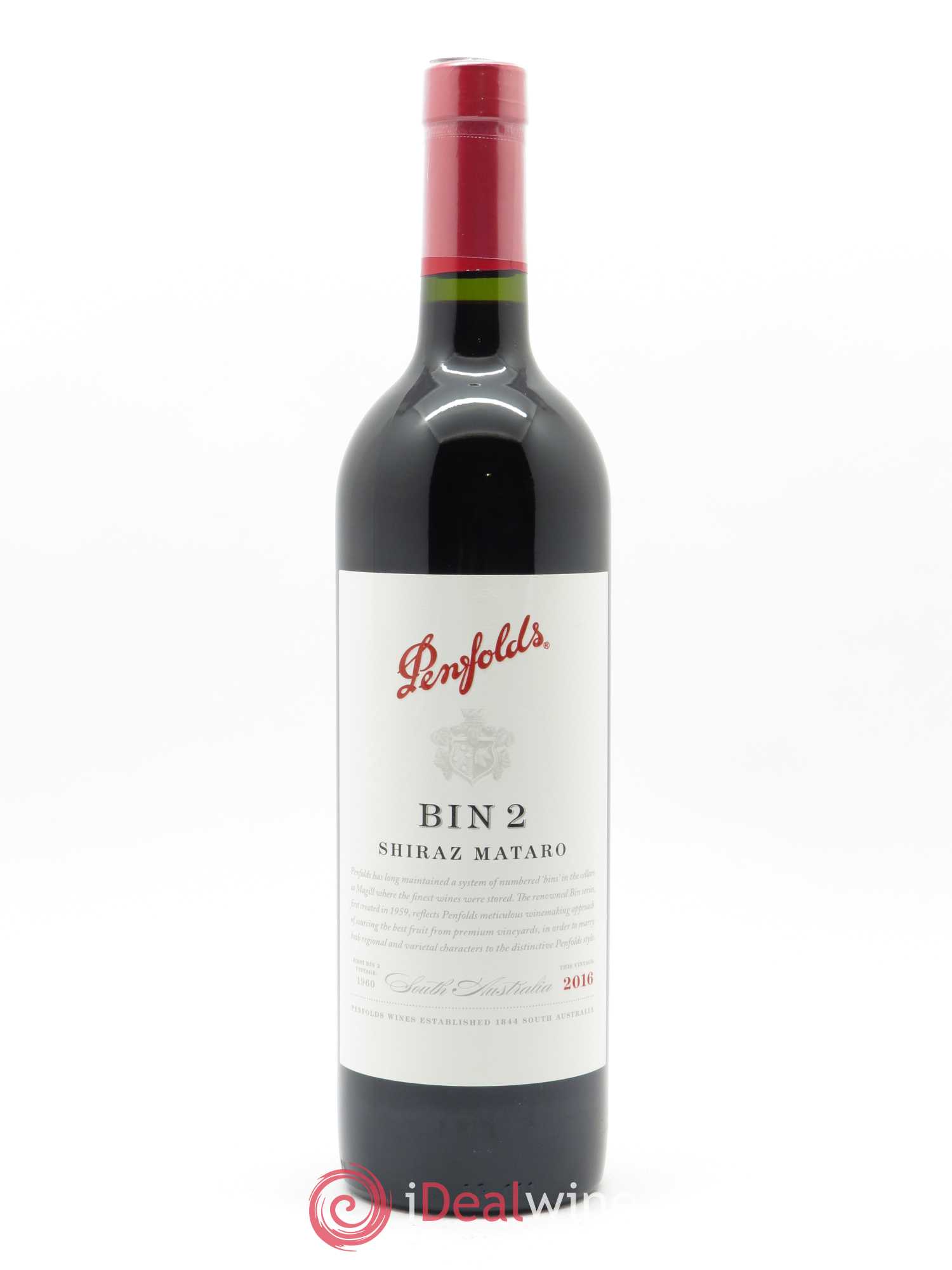 Barossa Valley Penfolds Wines Bin 2 Shiraz Mataro 2016 - Lot de 1 bouteille - 0