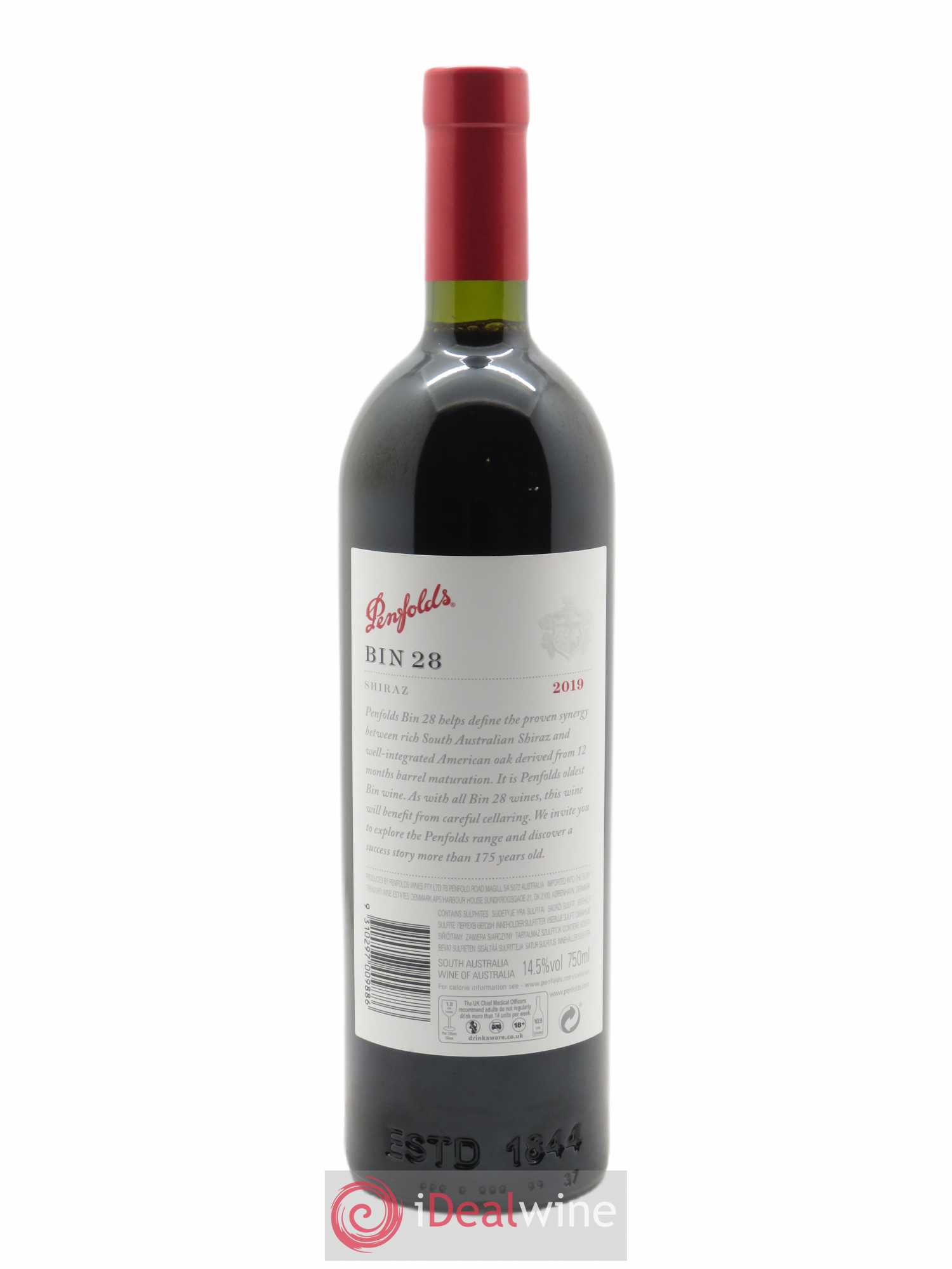 South Australia Penfolds Wines Bin 28 Shiraz 2019 - Lot de 1 bouteille - 1
