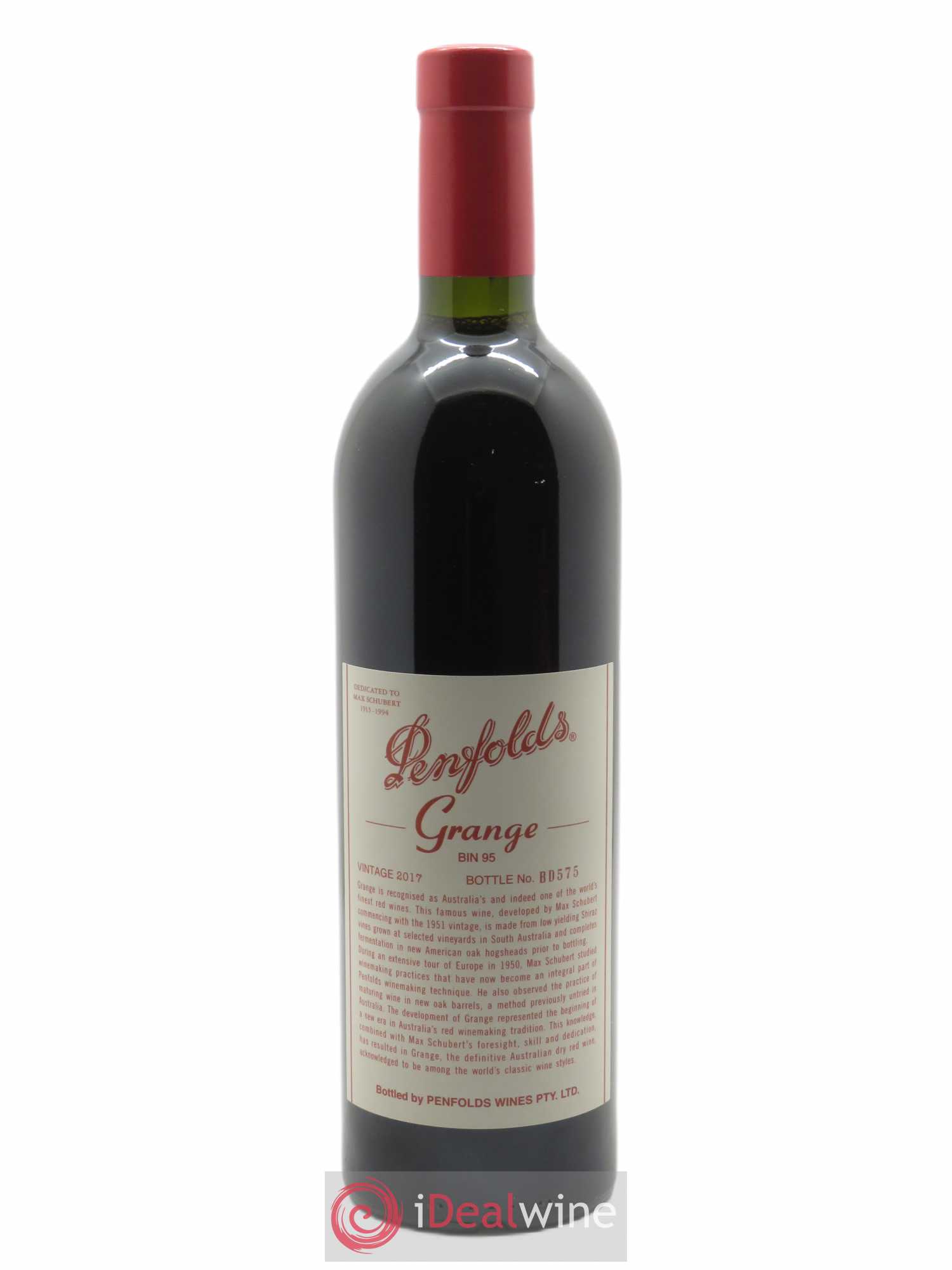 South Australia Penfolds Wines Grange 2017 - Lot de 1 bouteille - 0