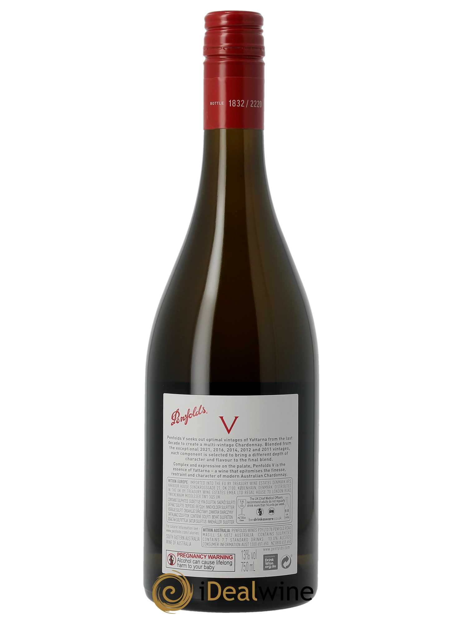South Australia Penfolds Wines Yattarna V Chardonnay  - Lot of 1 bottle - 2