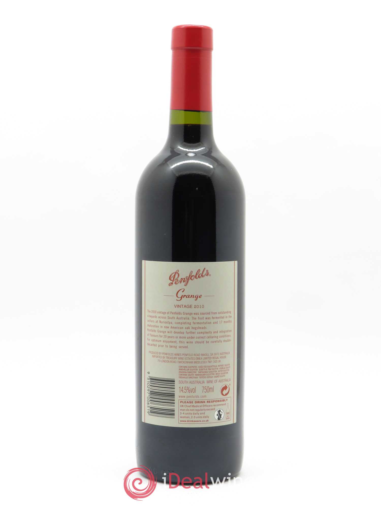 South Australia Penfolds Wines Grange Bin 95 2010 - Lot de 1 bouteille - 1