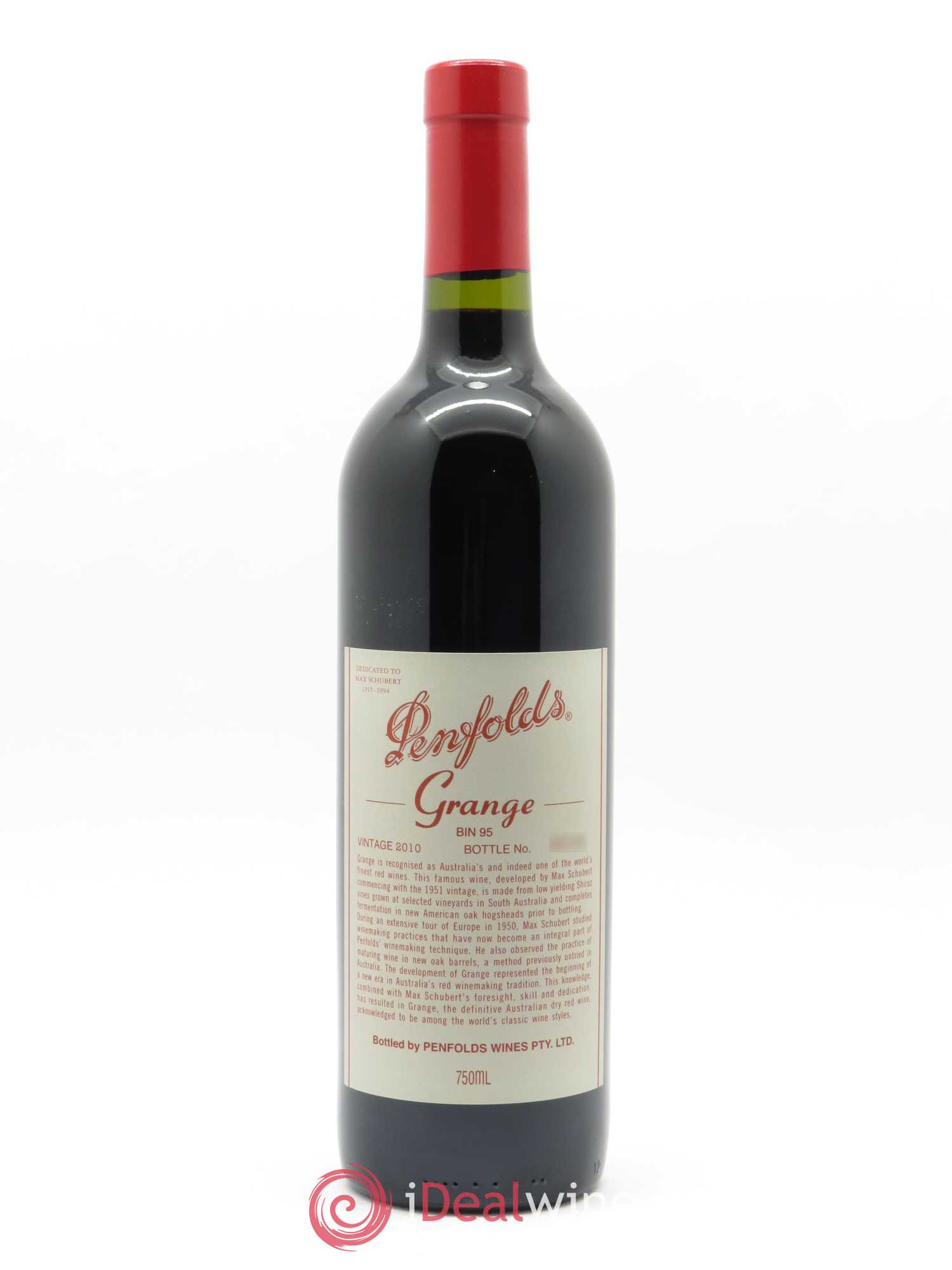South Australia Penfolds Wines Grange Bin 95 2010 - Lot de 1 bouteille - 0
