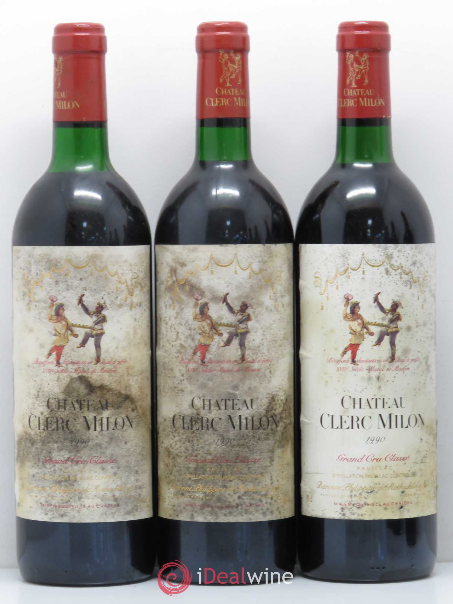 Château Clerc Milon 5ème Grand Cru Classé 1990 - Lot de 6 bouteilles - 2