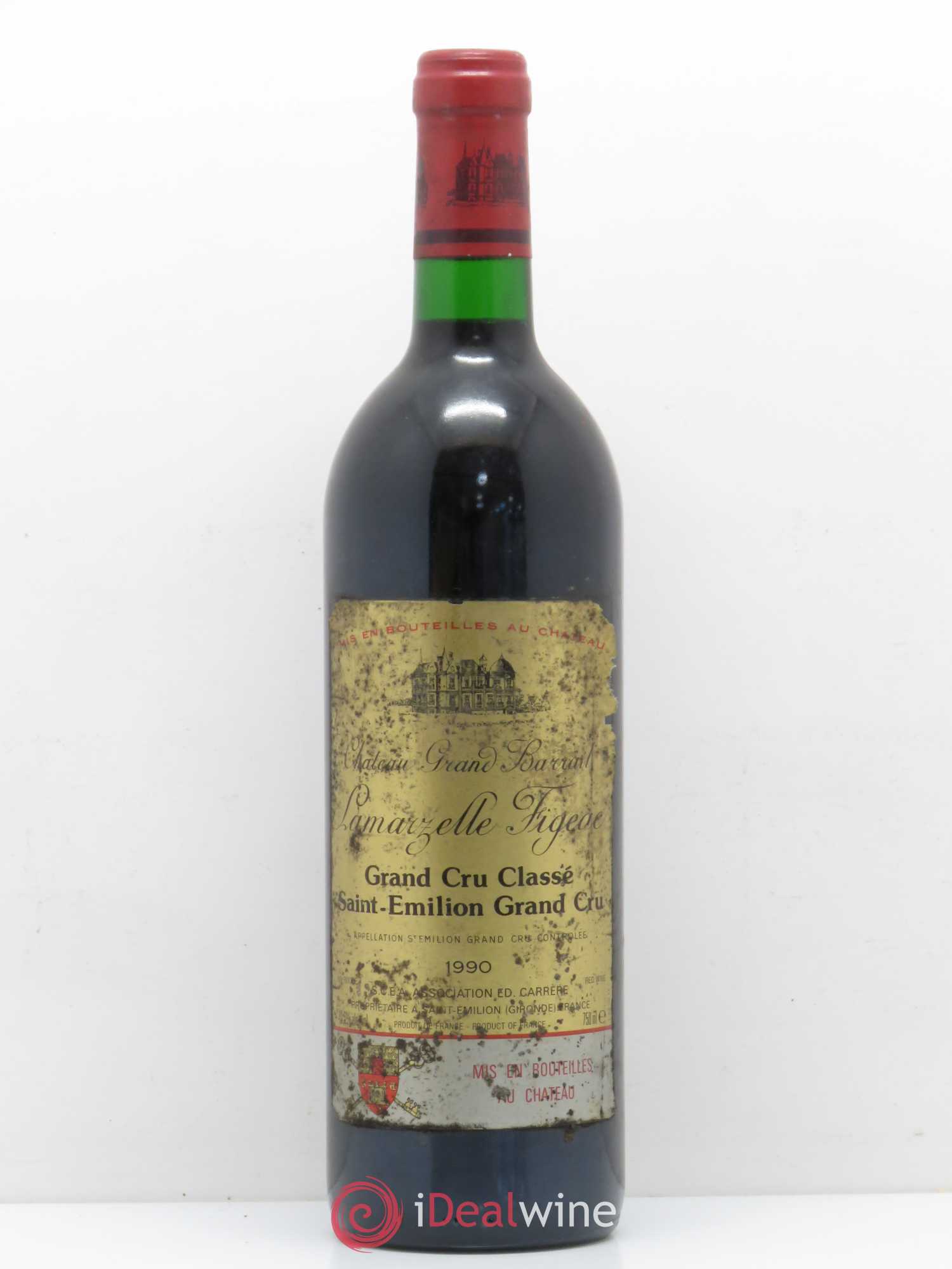 Château Grand Barrail Lamarzelle Figeac Grand Cru Classé 1990 - Lot de 1 bouteille - 0