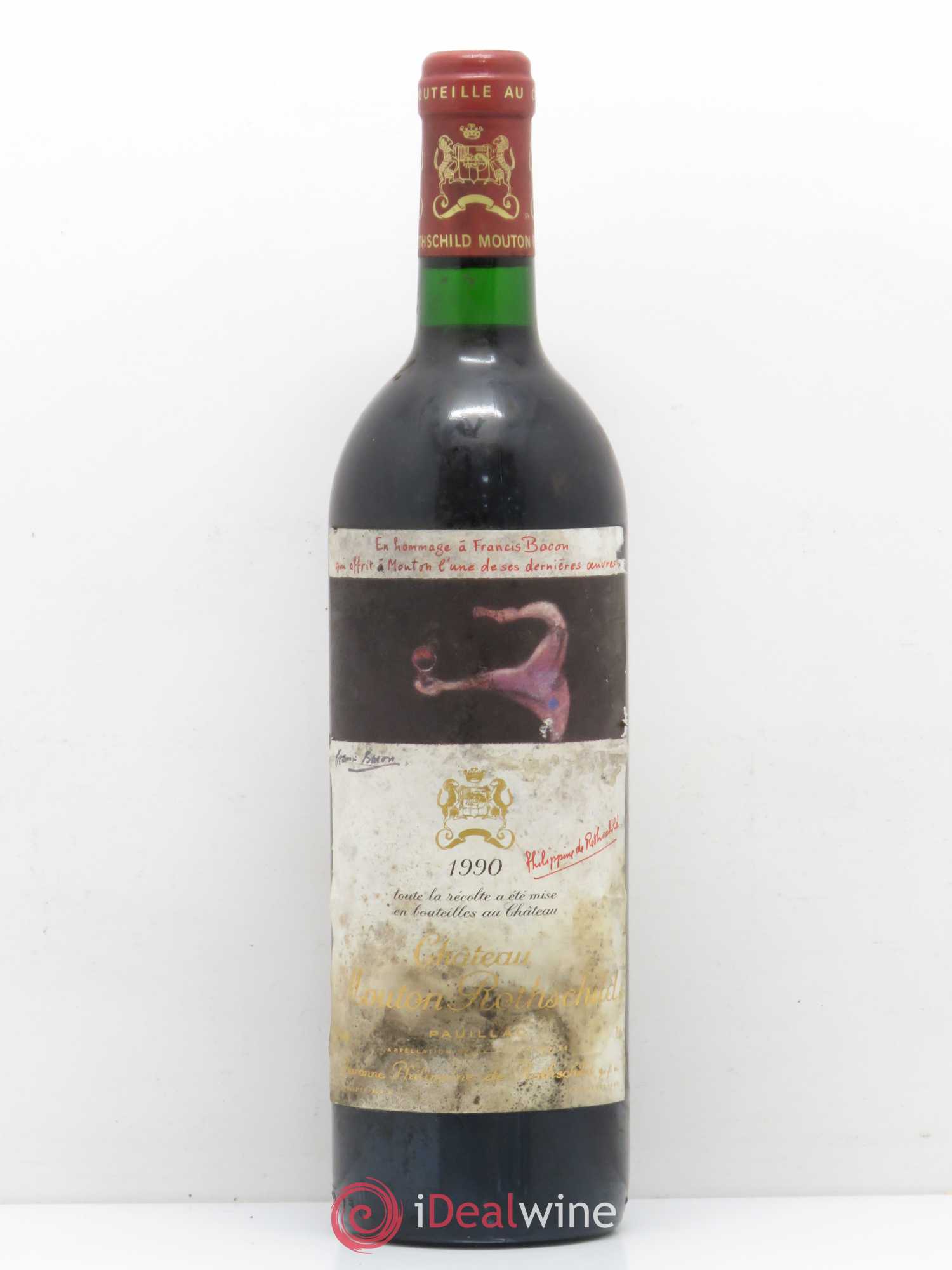 Château Mouton Rothschild 1er Grand Cru Classé 1990 - Lot de 1 bouteille - 0