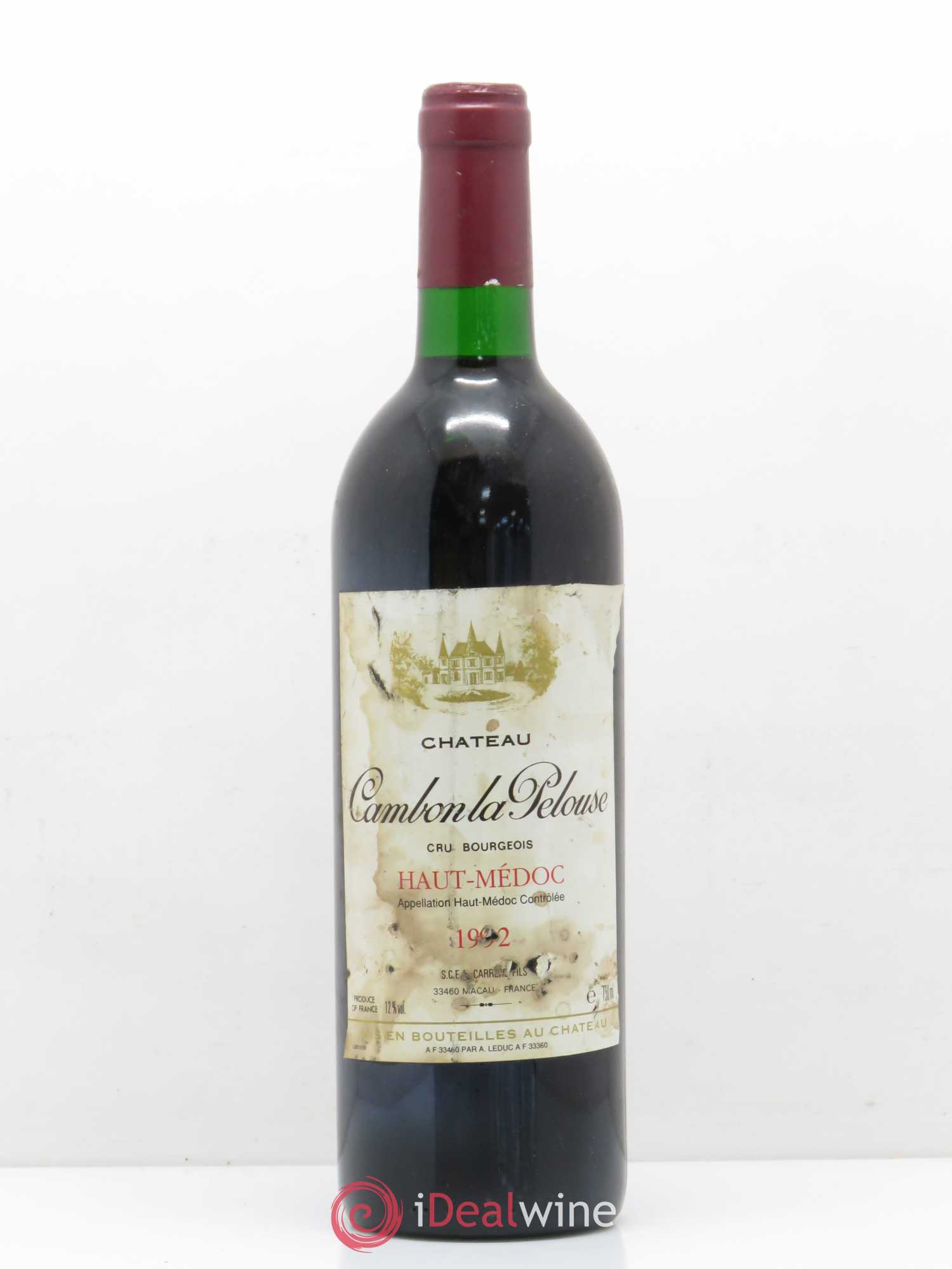 Château Cambon la Pelouse Cru Bourgeois (sans prix de réserve) 1992 - Lot de 1 bouteille - 0