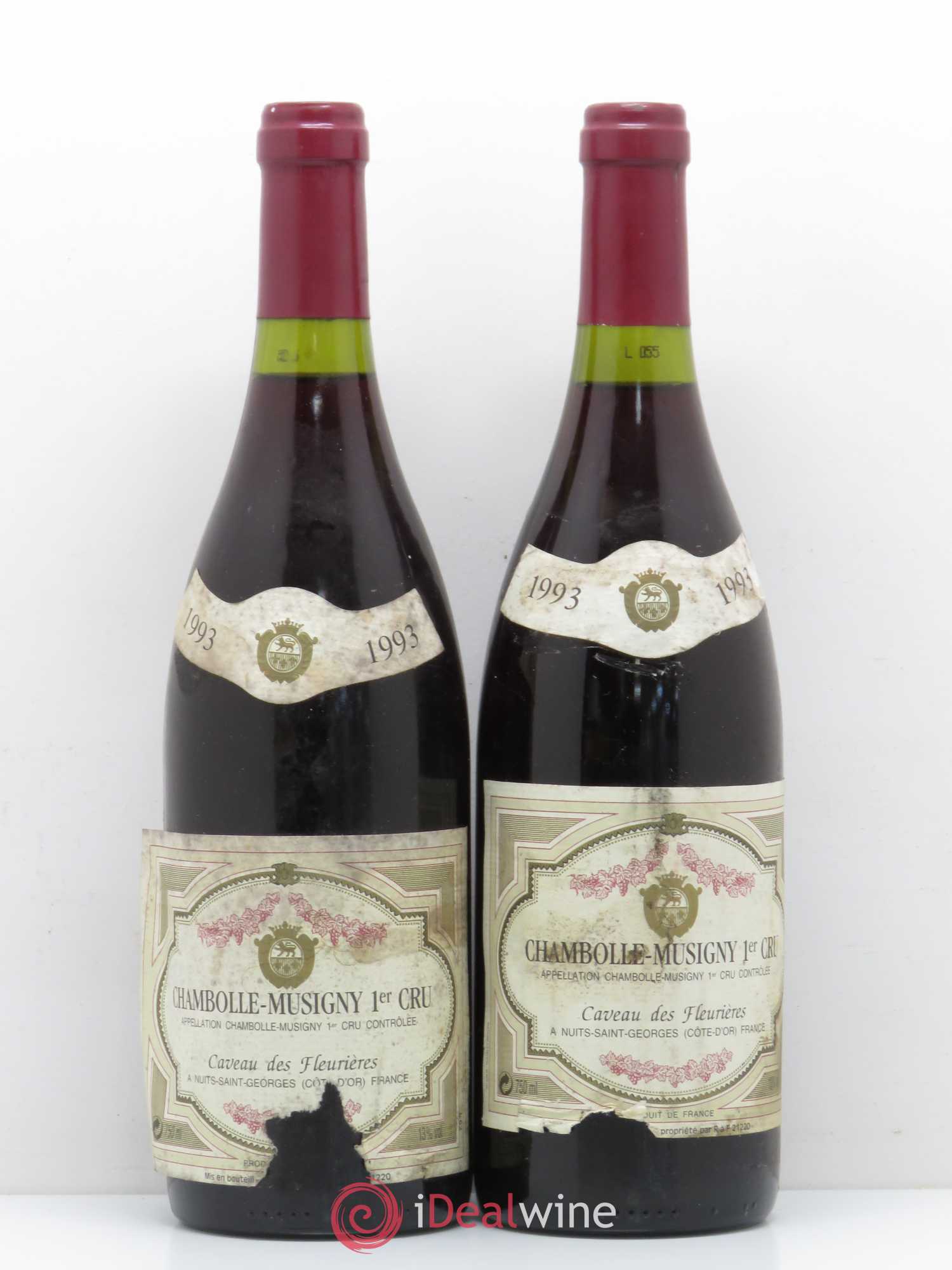 Chambolle-Musigny 1er Cru Caveau les Fleurières 1993 - Posten von 2 Flaschen - 0