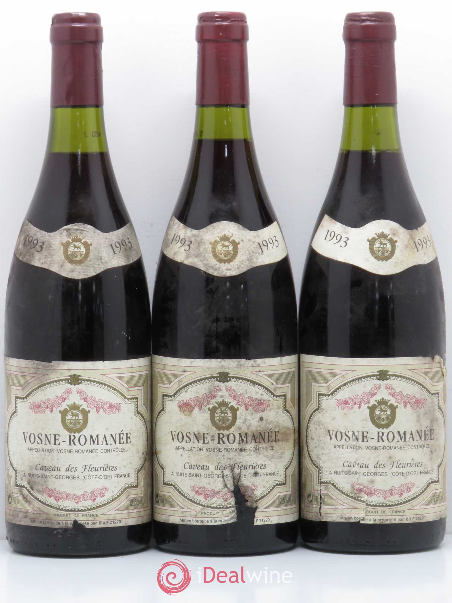Vosne-Romanée Caveau des Fleurières 1993 - Posten von 3 Flaschen - 0