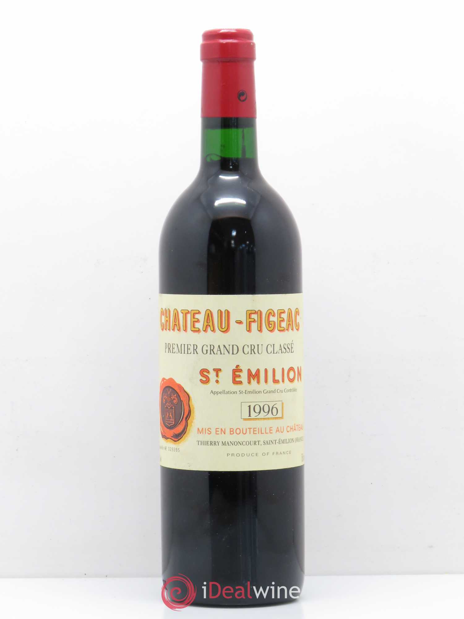 Château Figeac 1er Grand Cru Classé A 1996 - Lot de 1 bouteille - 0