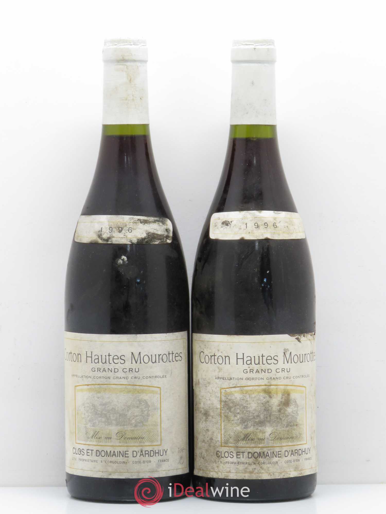 Corton Grand Cru Hautes Mourottes Domaine d'Ardhuy 1996 - Posten von 2 Flaschen - 0