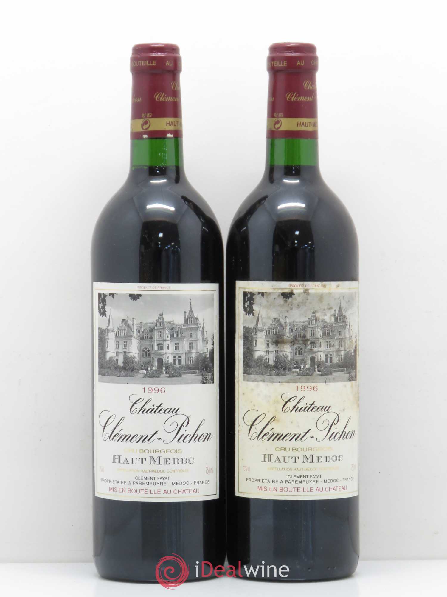 Château Clément-Pichon Cru Bourgeois 1996 - Lot de 2 bouteilles - 0