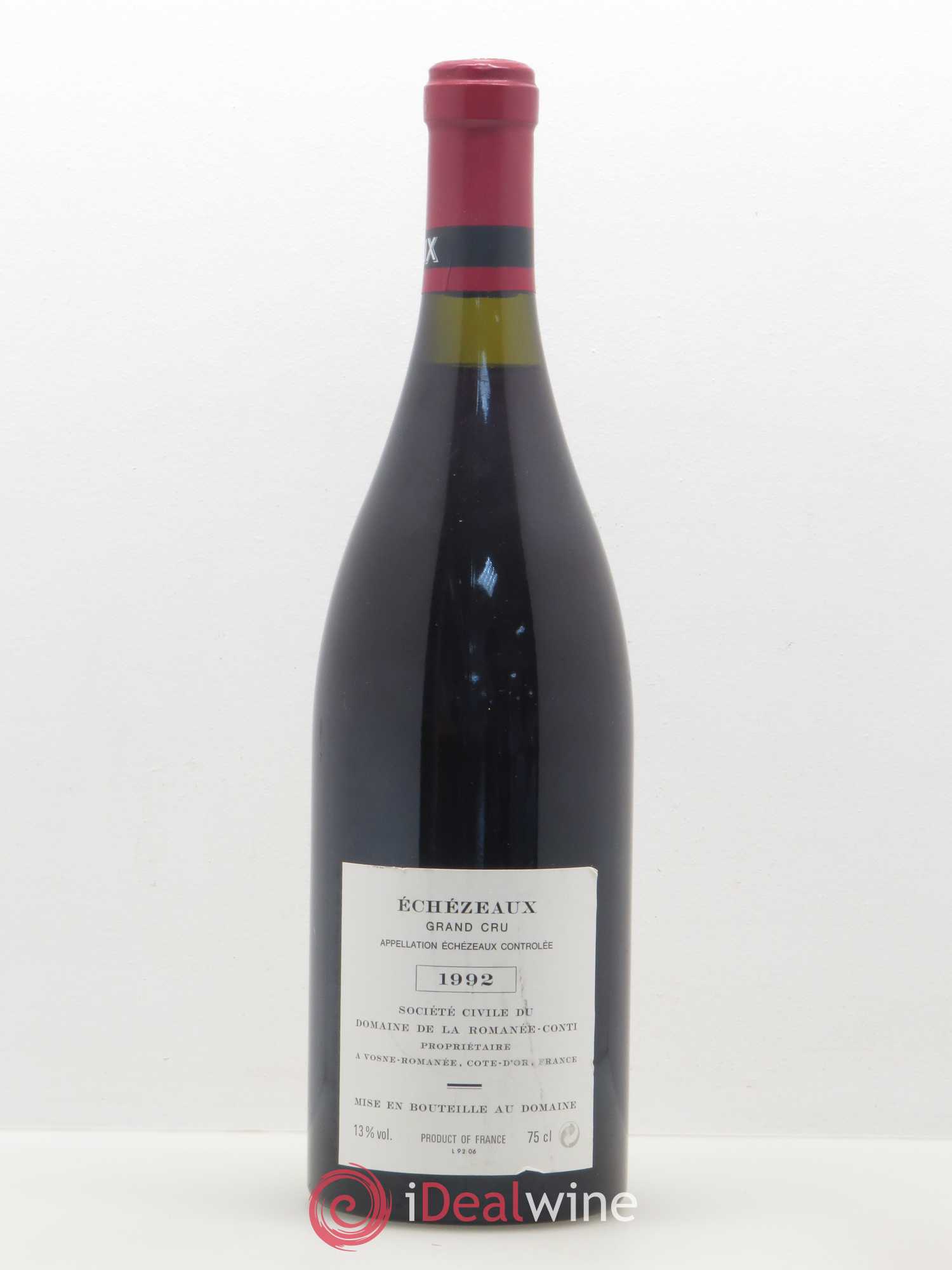 Echezeaux Grand Cru Domaine de la Romanée-Conti 1992 - Lot de 1 bouteille - 1