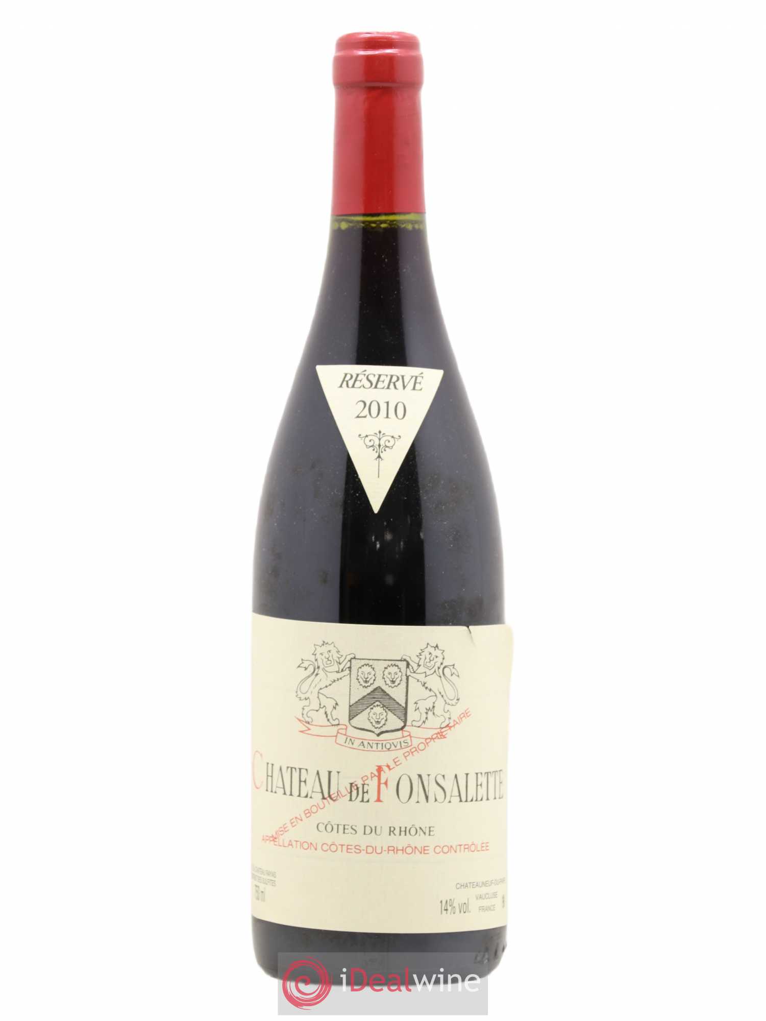 Côtes-du-Rhône Château de Fonsalette Emmanuel Reynaud 2010 - Lot de 1 bouteille - 0