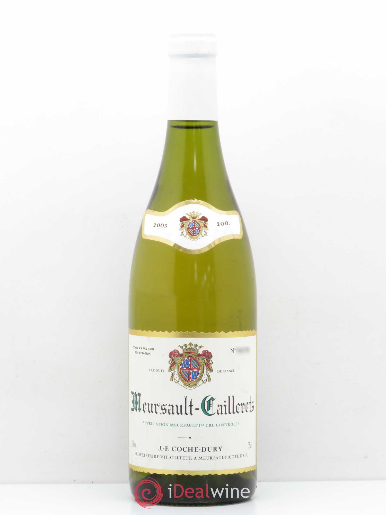 Meursault 1er Cru Caillerets Coche Dury (Domaine) 2003 - Lot de 1 bouteille - 0