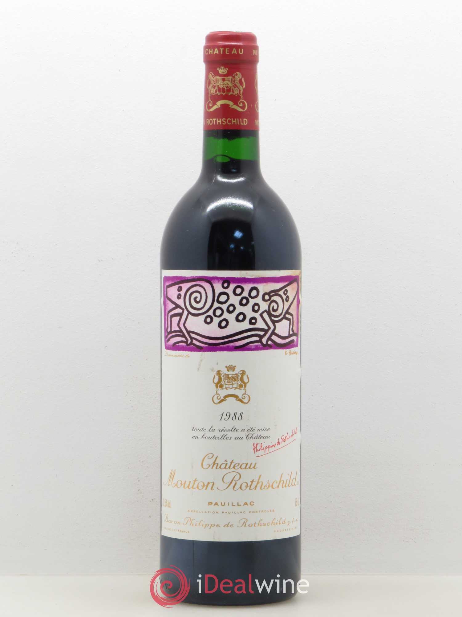 Château Mouton Rothschild 1er Grand Cru Classé 1988 - Lot de 1 bouteille - 0