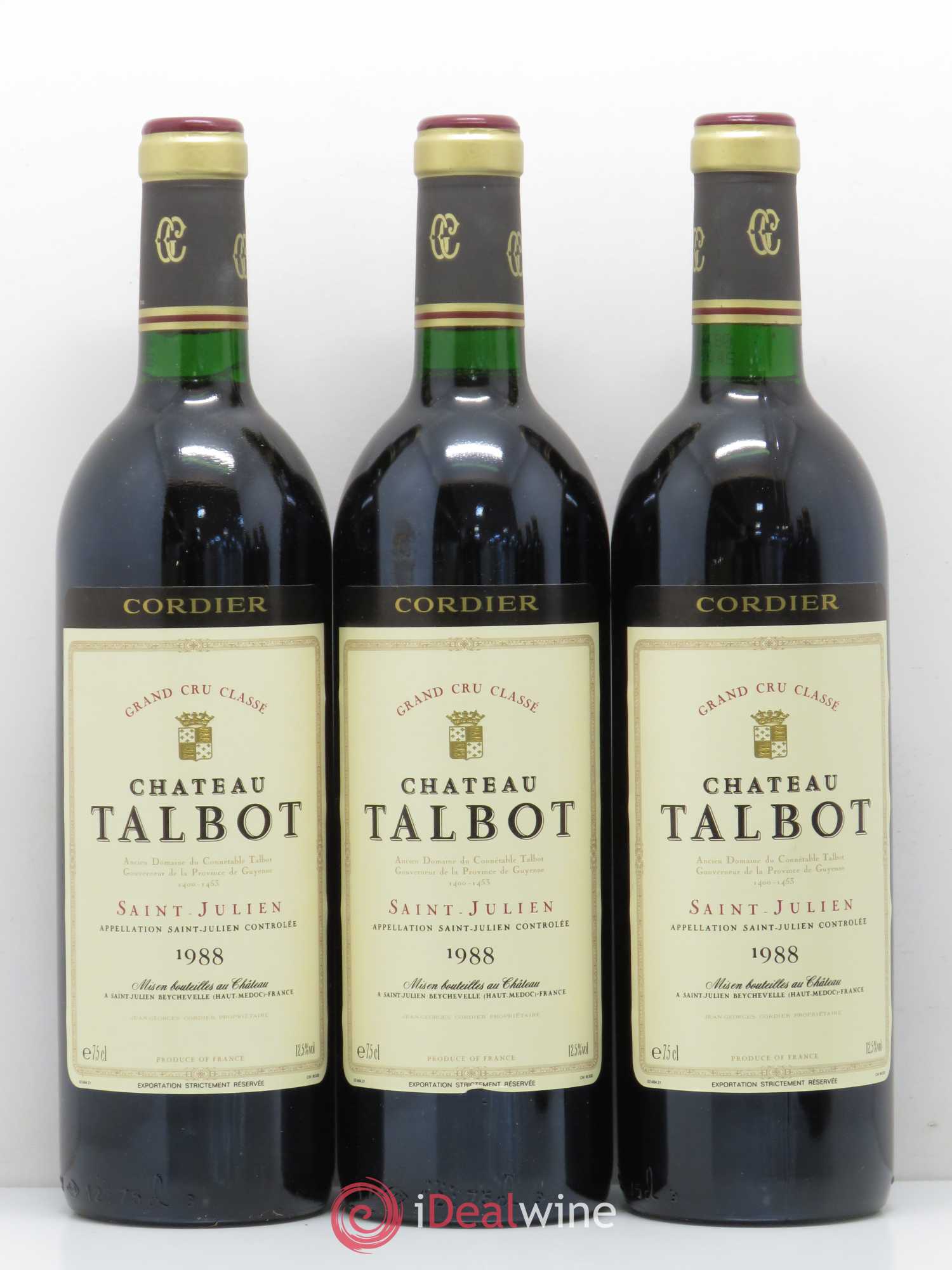 Château Talbot 4ème Grand Cru Classé 1988 - Lot de 6 bouteilles - 1