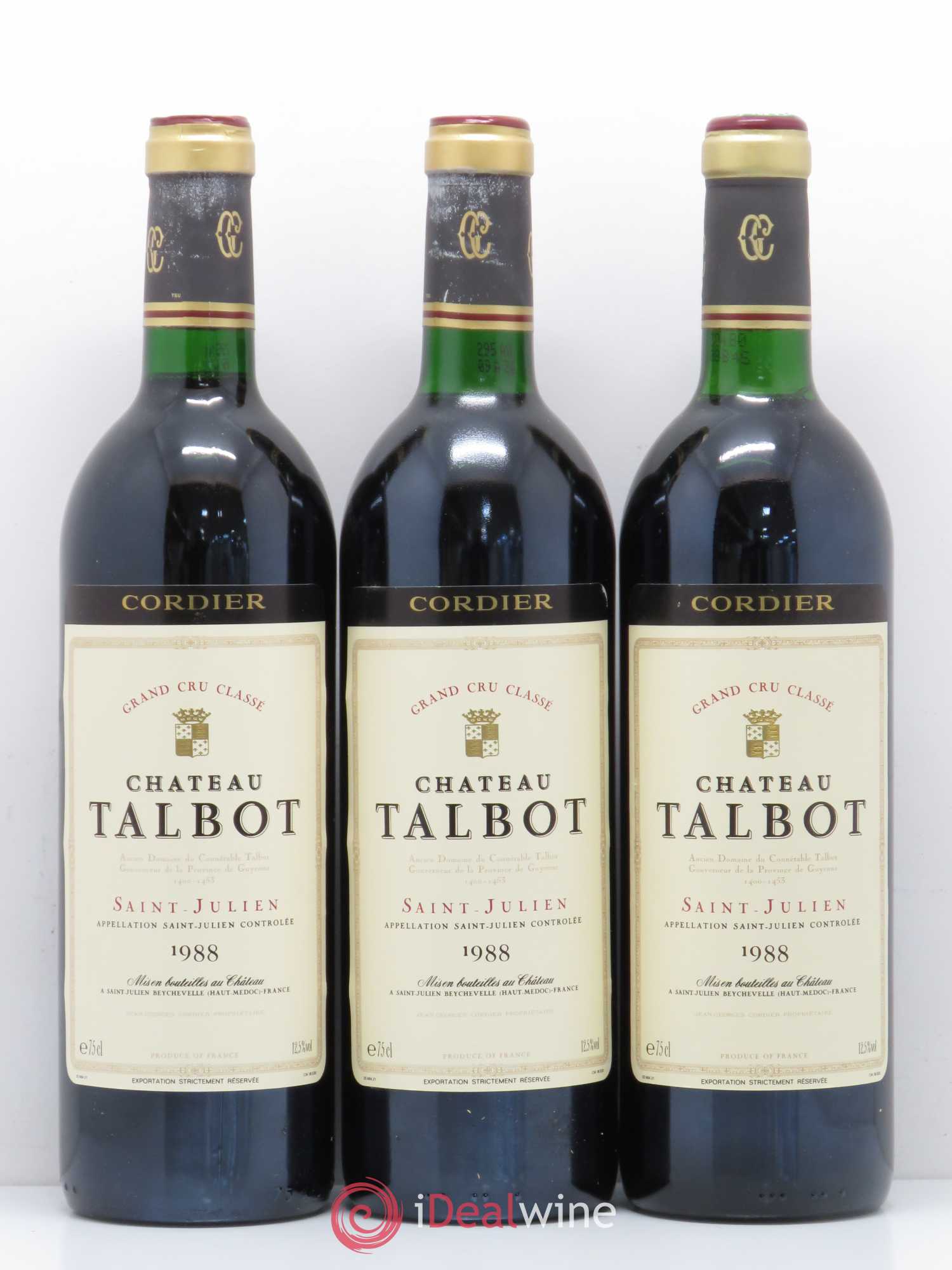 Château Talbot 4ème Grand Cru Classé 1988 - Lot de 6 bouteilles - 2