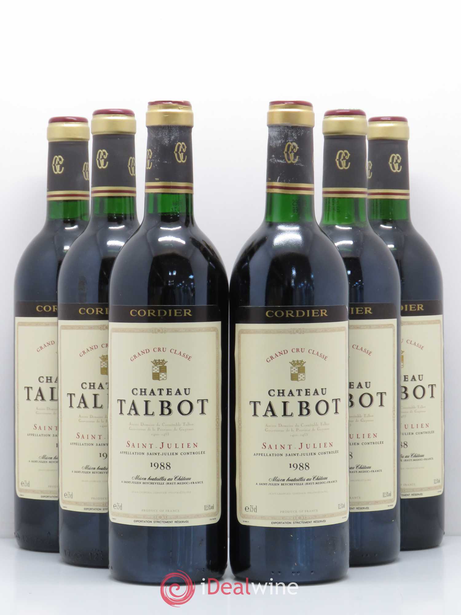 Château Talbot 4ème Grand Cru Classé 1988 - Lot de 6 bouteilles - 0