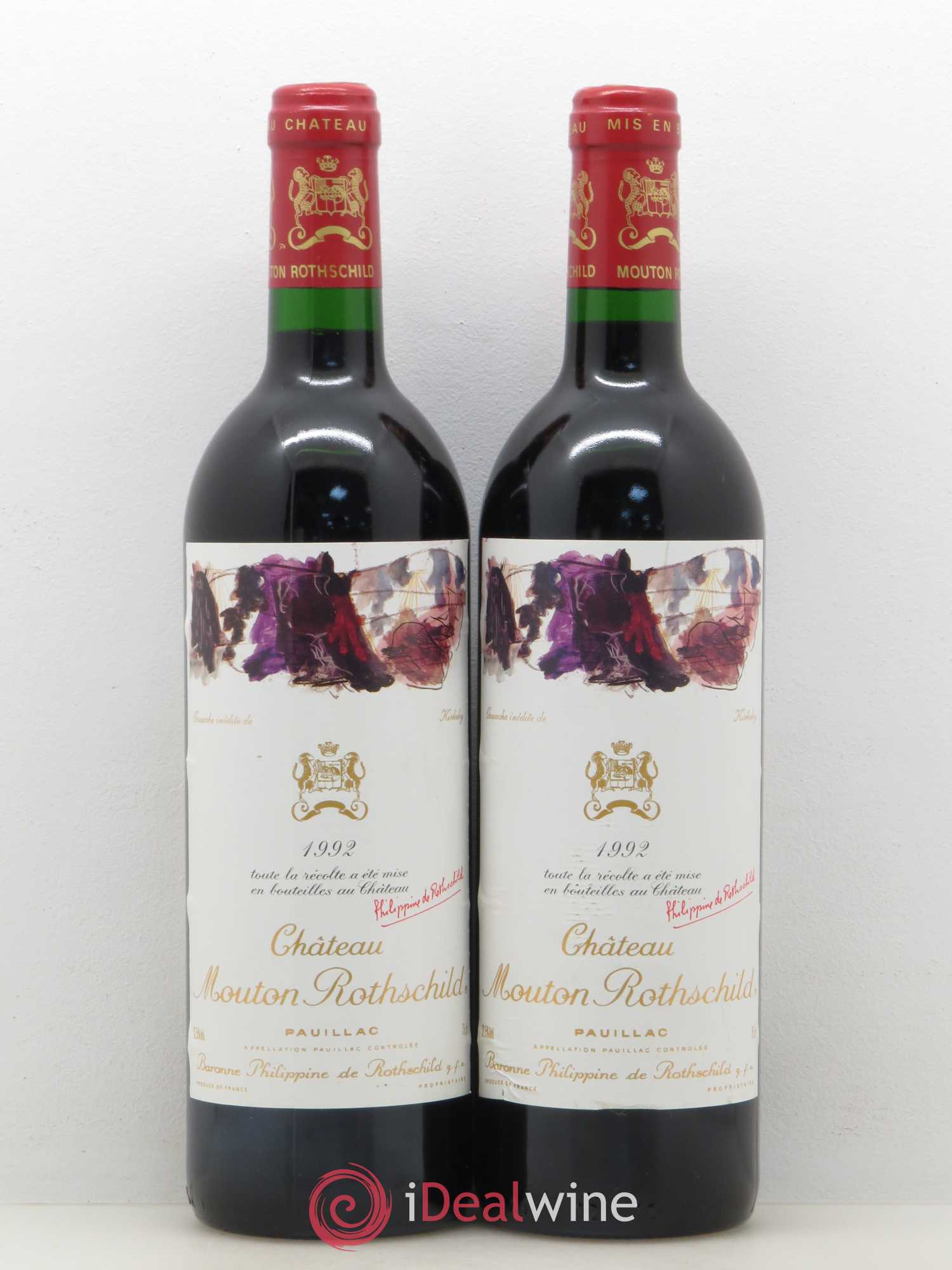 Château Mouton Rothschild 1er Grand Cru Classé 1992 - Lot de 2 bouteilles - 0
