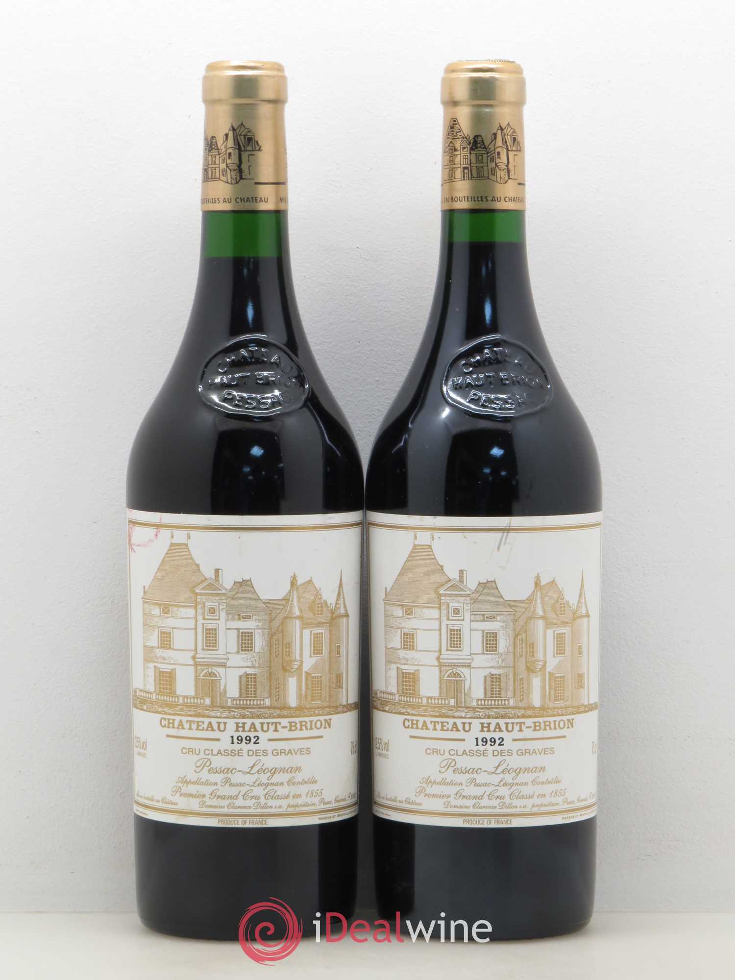 Château Haut Brion 1er Grand Cru Classé 1992 - Lot de 2 bouteilles - 0