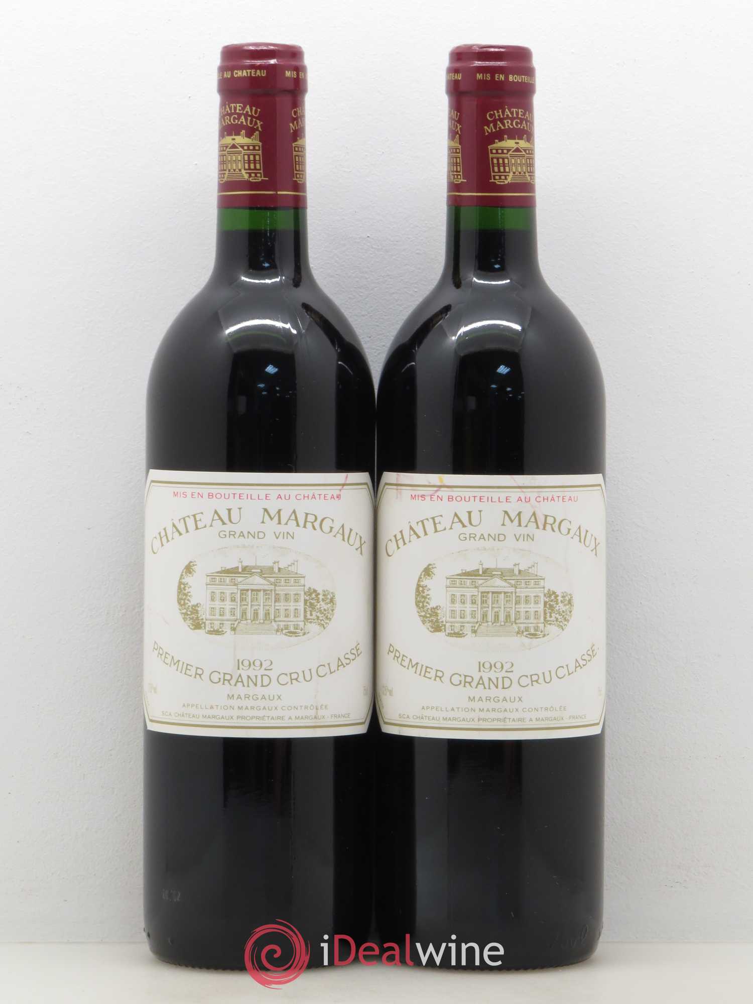Château Margaux 1er Grand Cru Classé 1992 - Lot de 2 bouteilles - 0