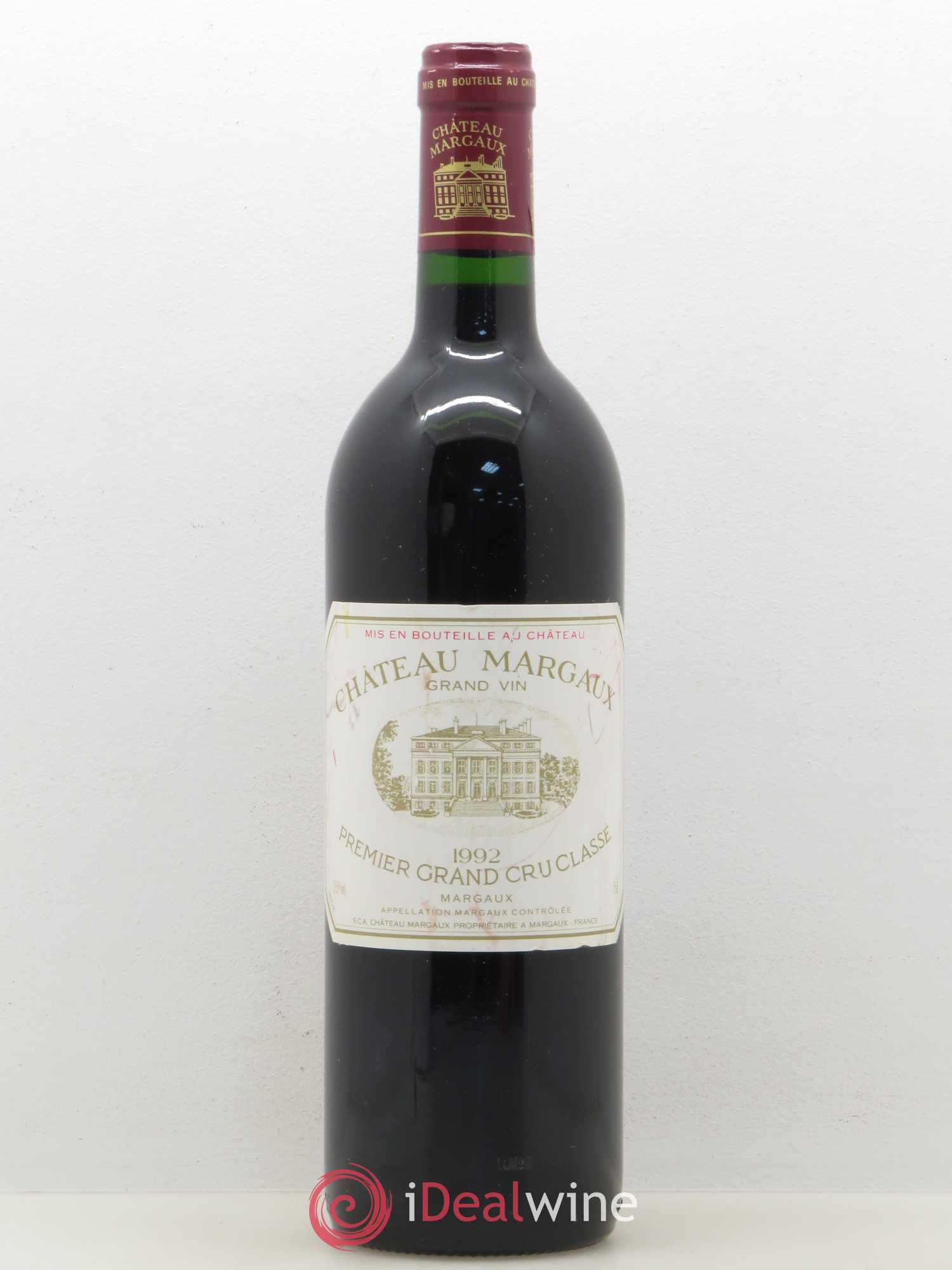 Château Margaux 1er Grand Cru Classé 1992 - Lot de 1 bouteille - 0