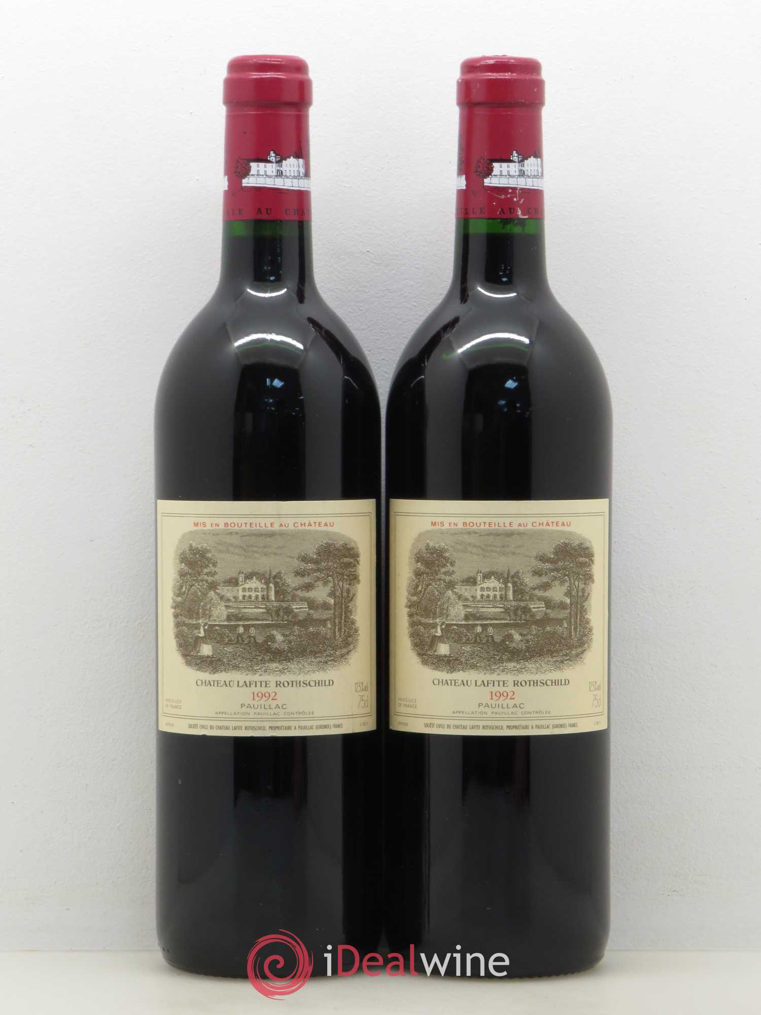 Château Lafite Rothschild 1er Grand Cru Classé 1992 - Lot de 2 bouteilles - 0