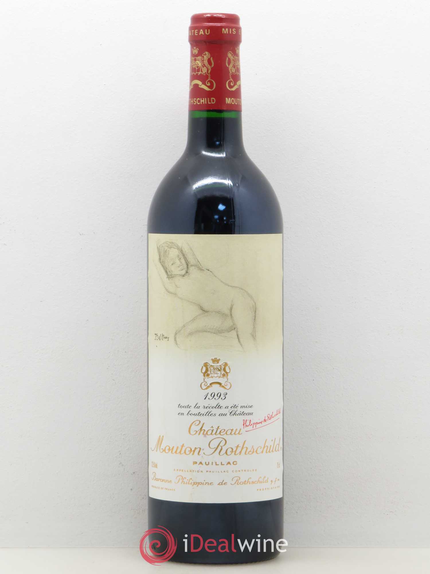 Château Mouton Rothschild 1er Grand Cru Classé 1993 - Lot de 1 bouteille - 0
