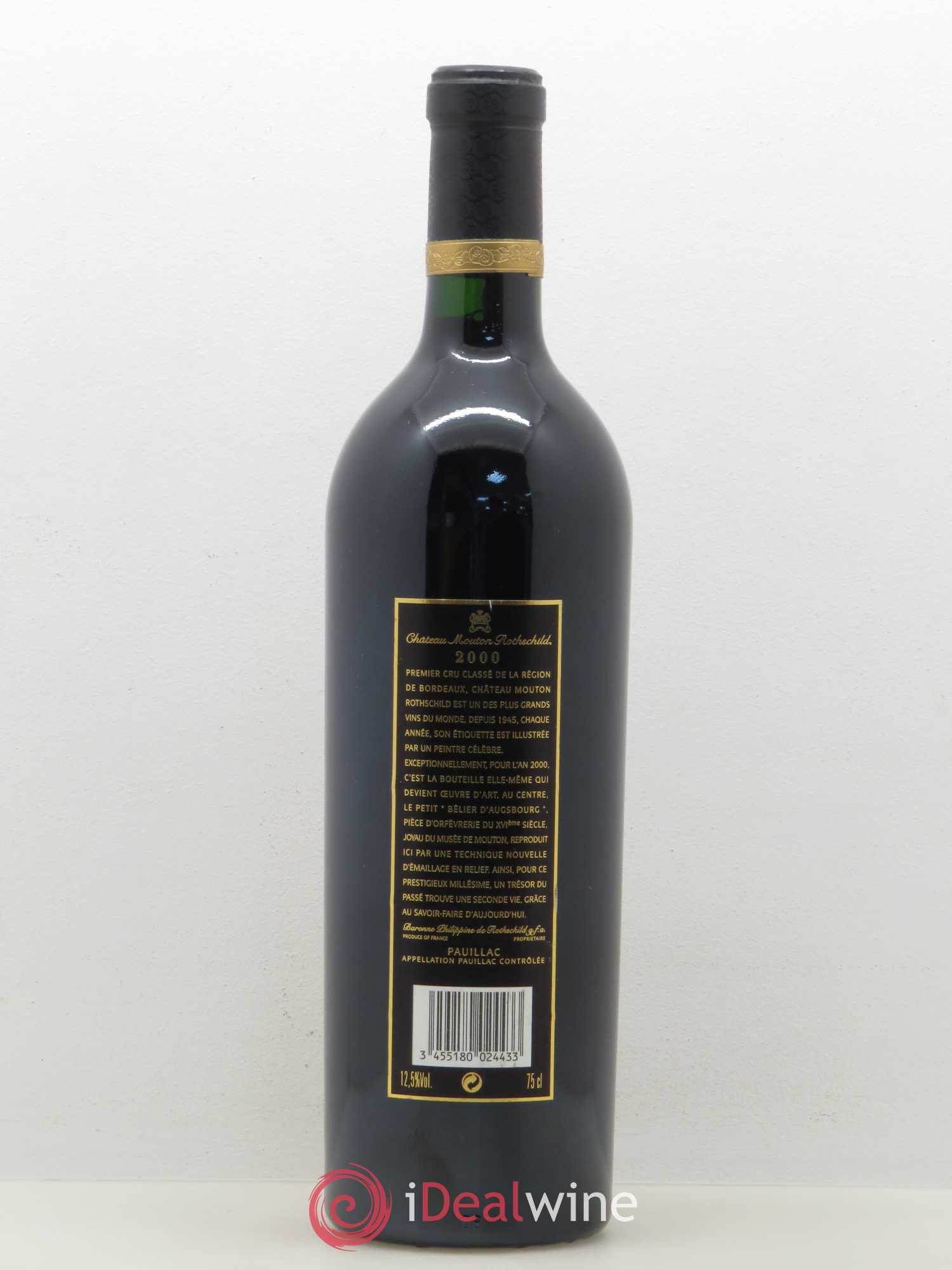 Château Mouton Rothschild 1er Grand Cru Classé 2000 - Lot de 1 bouteille - 1