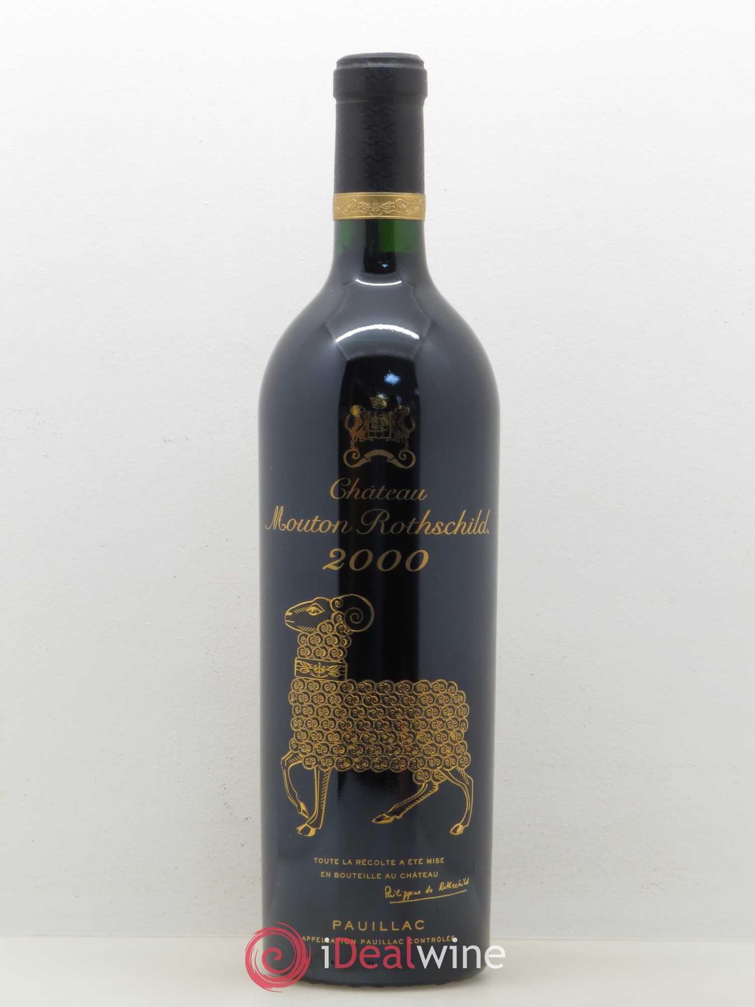 Château Mouton Rothschild 1er Grand Cru Classé 2000 - Lot de 1 bouteille - 0