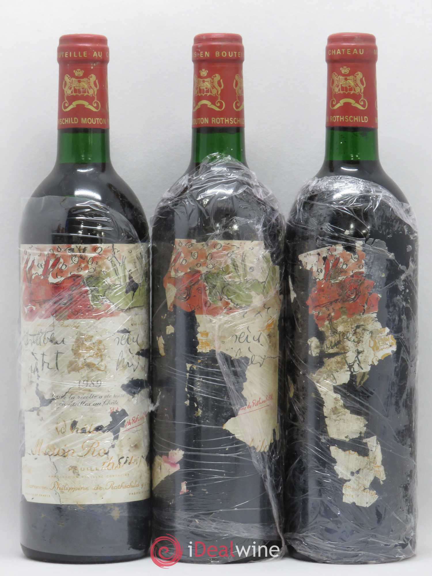 Château Mouton Rothschild 1er Grand Cru Classé 1989 - Lot de 6 bouteilles - 1