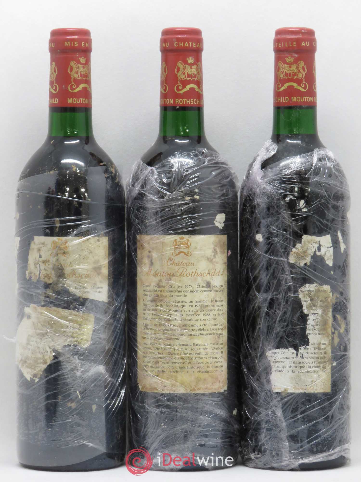 Château Mouton Rothschild 1er Grand Cru Classé 1989 - Lot de 6 bouteilles - 2
