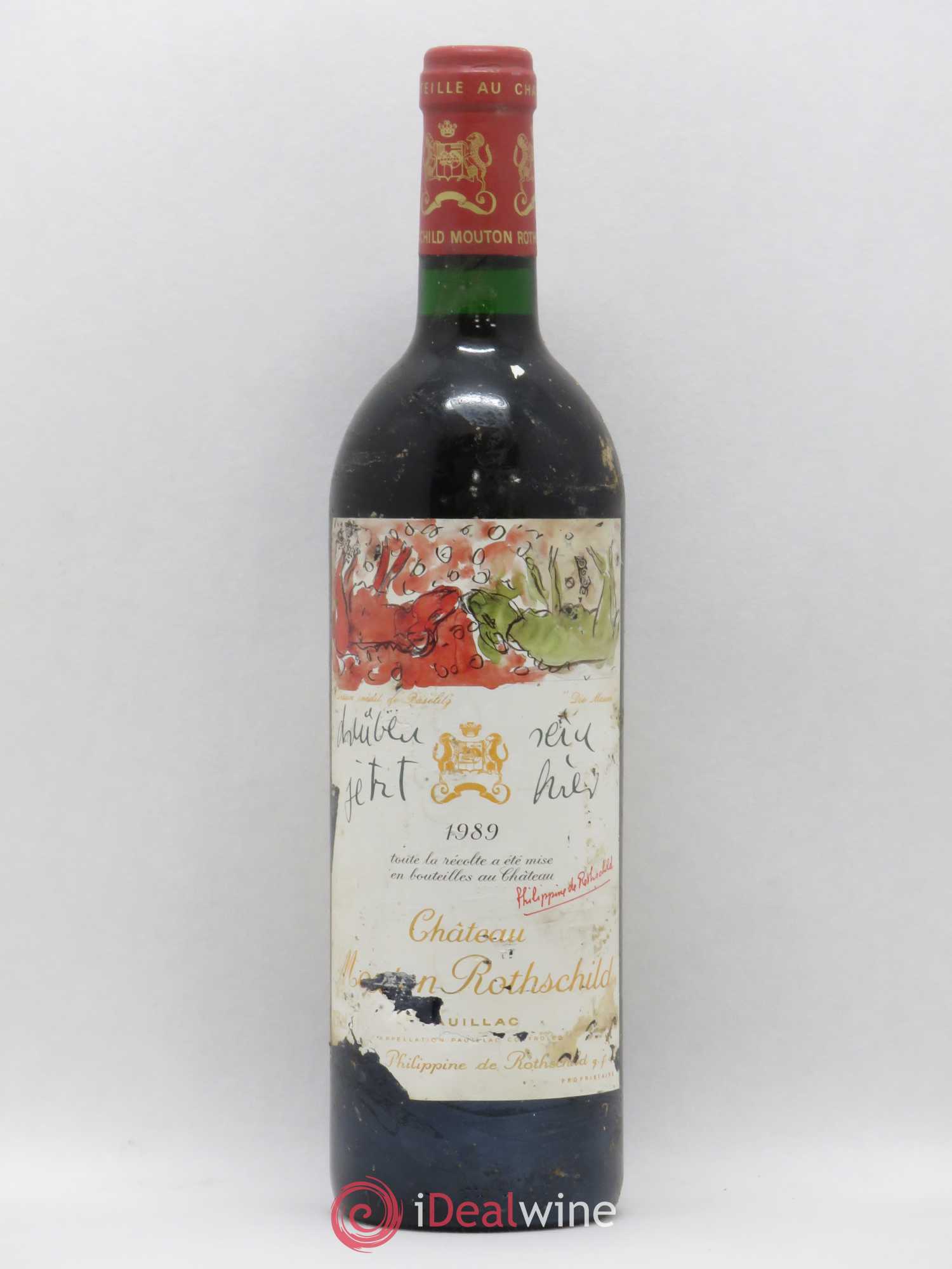 Château Mouton Rothschild 1er Grand Cru Classé 1989 - Lot de 1 bouteille - 0