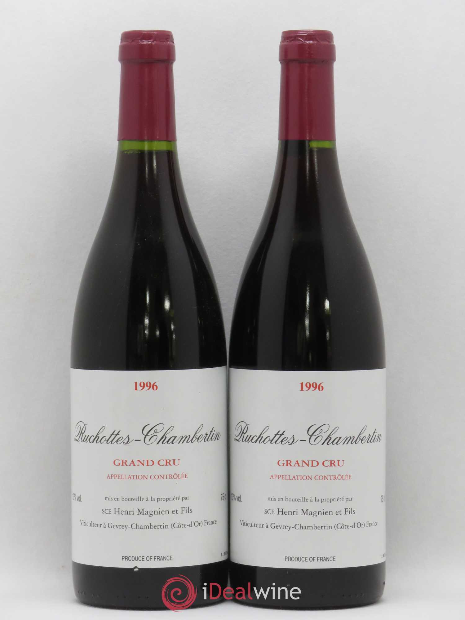 Ruchottes-Chambertin Grand Cru Henri Magnien et Fils 1996 - Lot de 2 bouteilles - 0