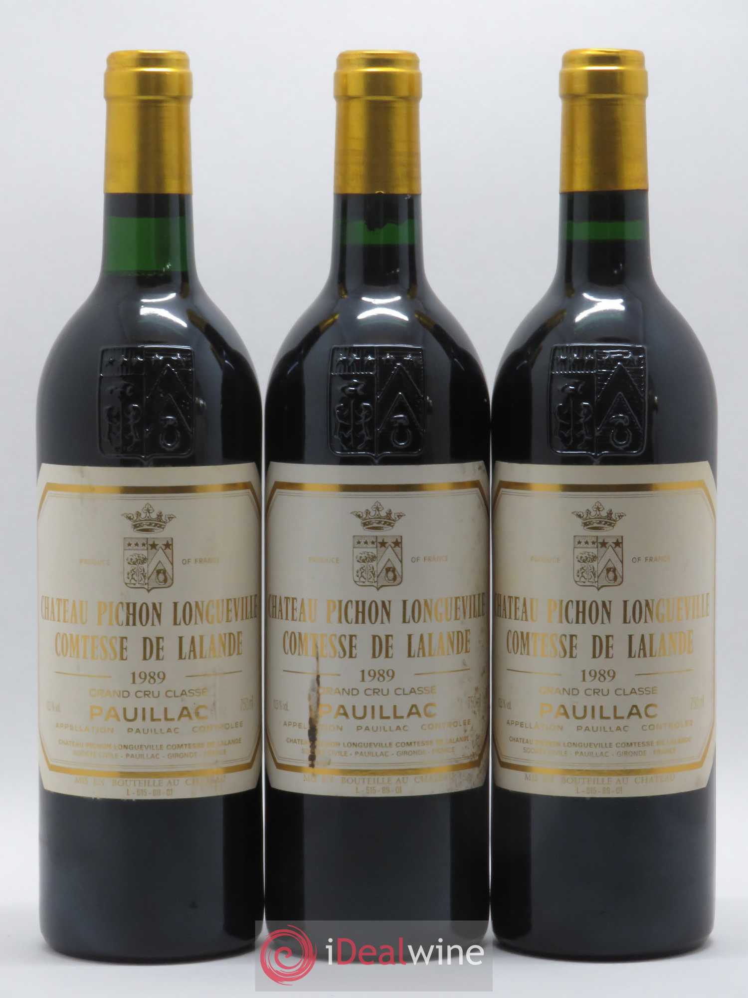 Château Pichon Longueville Comtesse de Lalande 2ème Grand Cru Classé 1989 - Lot de 6 bouteilles - 1