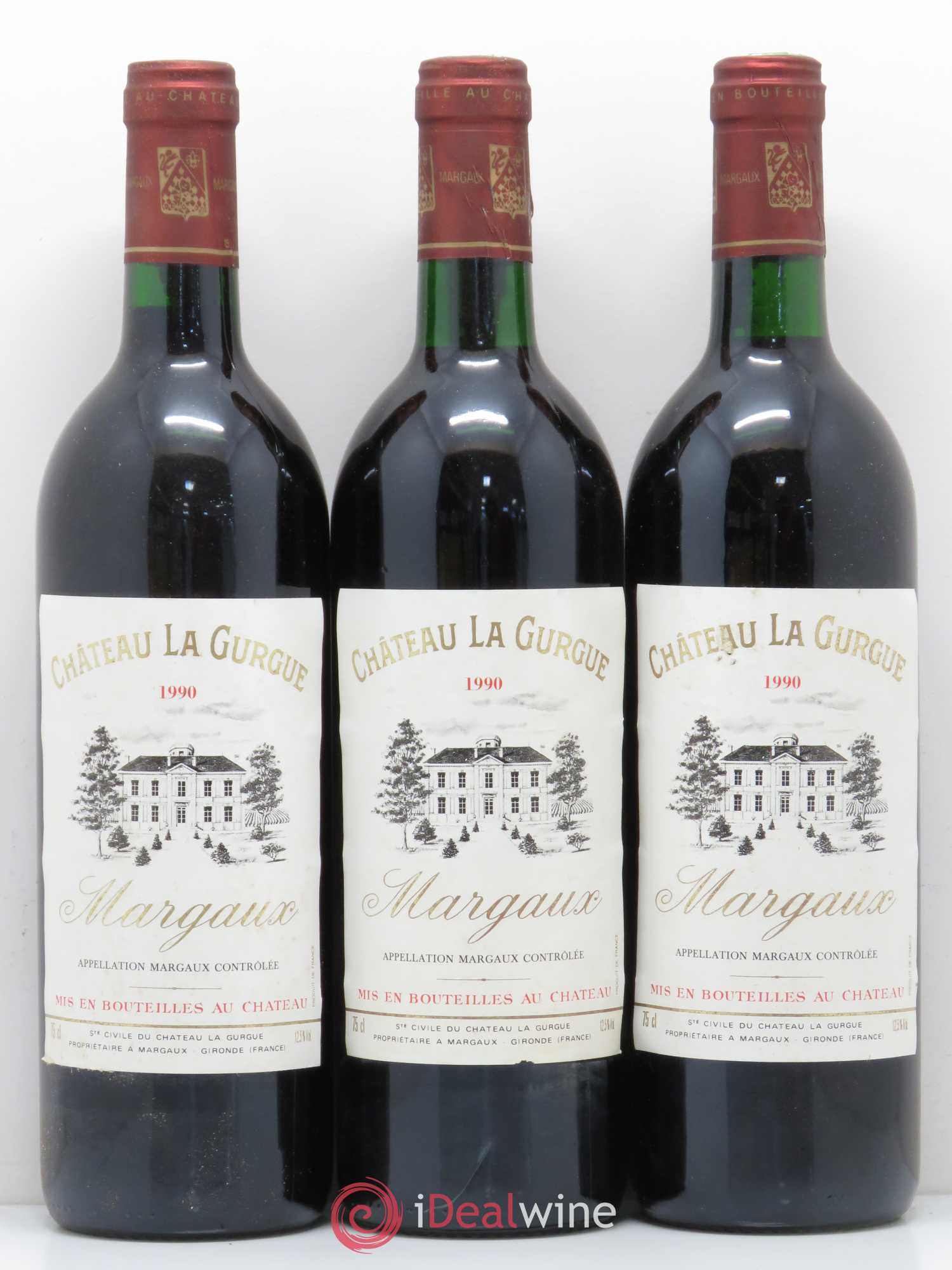Château la Gurgue Cru Bourgeois 1990 - Lot de 12 bouteilles - 1