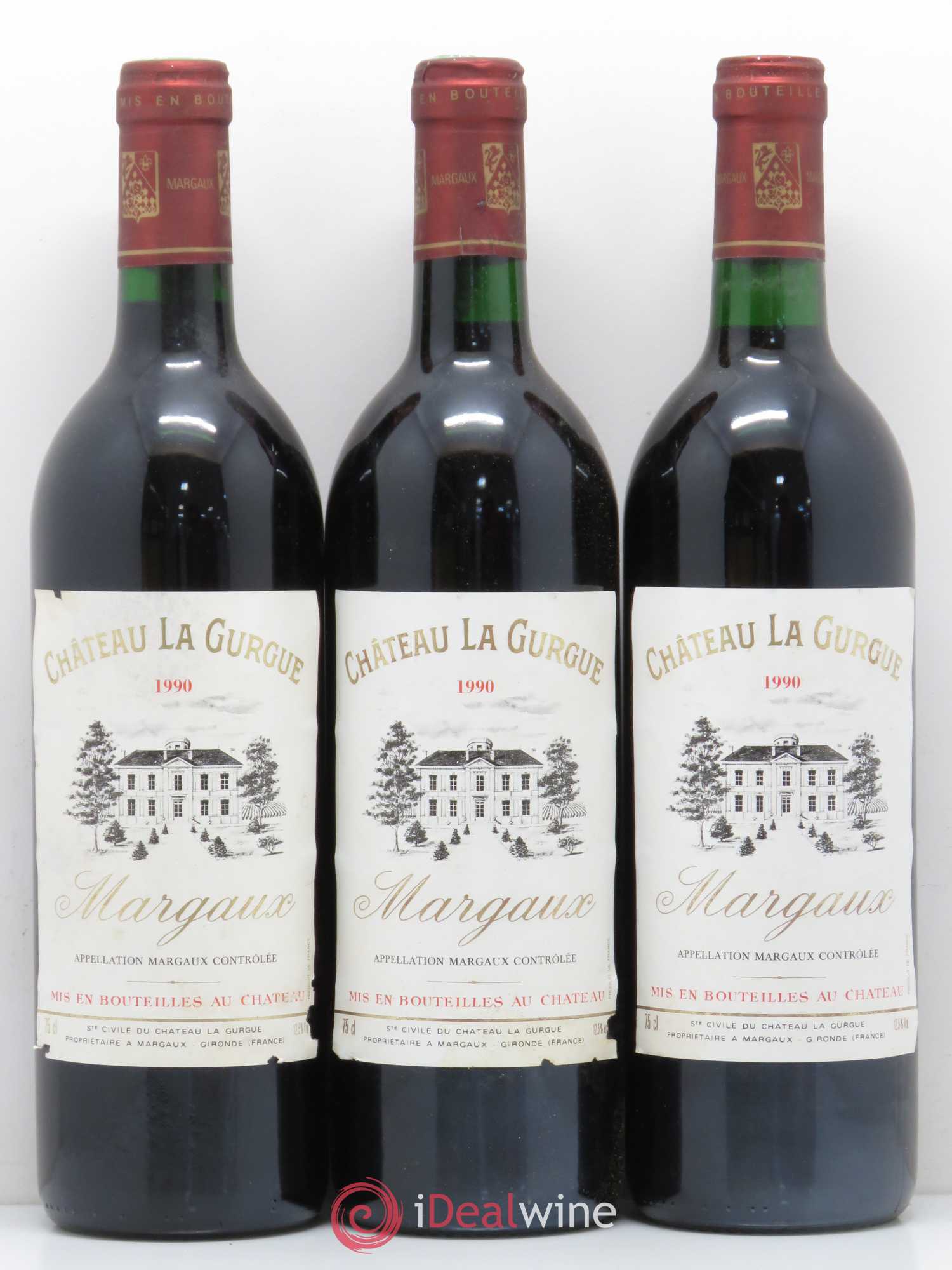 Château la Gurgue Cru Bourgeois 1990 - Lot de 12 bouteilles - 2