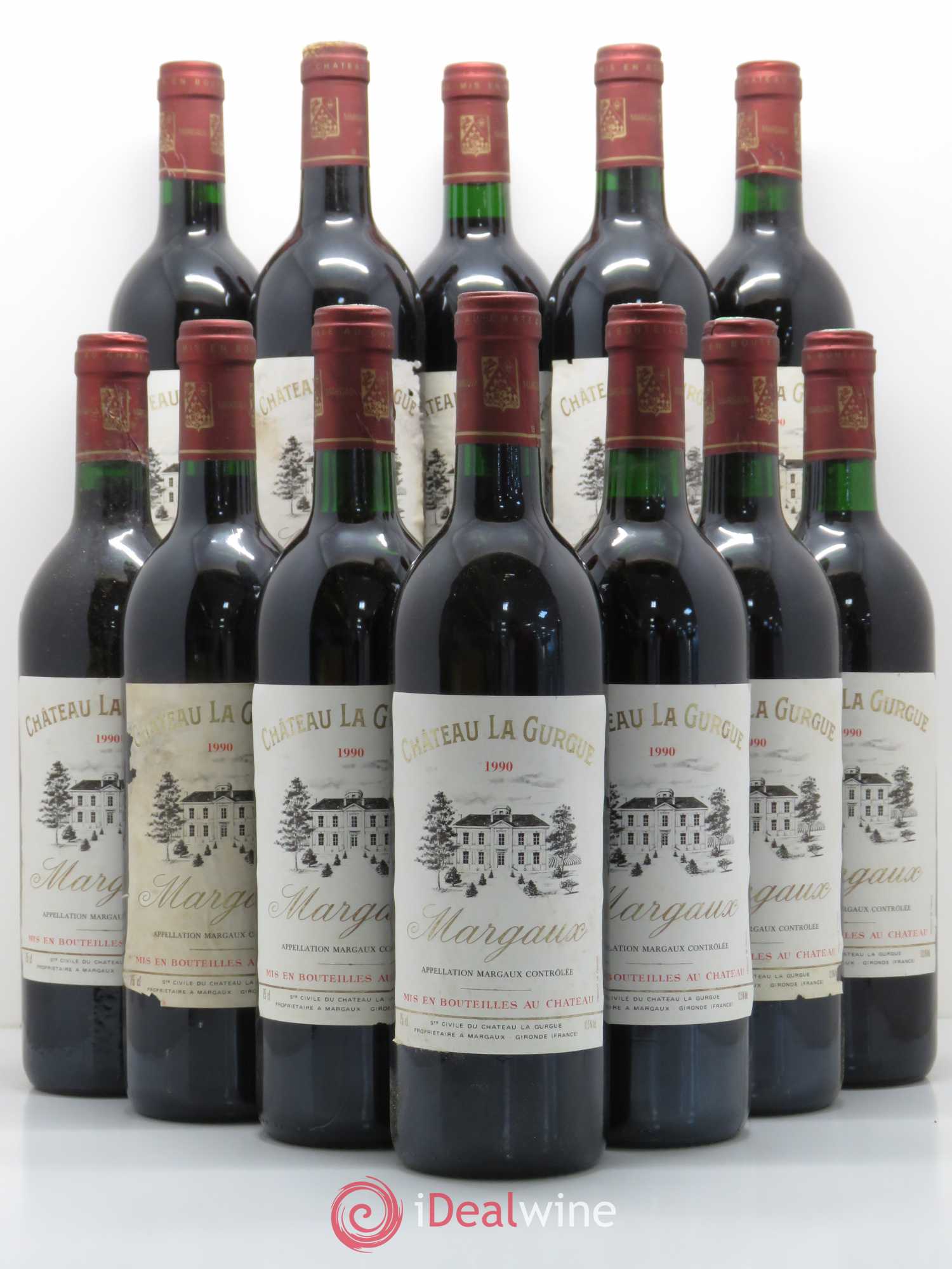 Château la Gurgue Cru Bourgeois 1990 - Lot de 12 bouteilles - 0