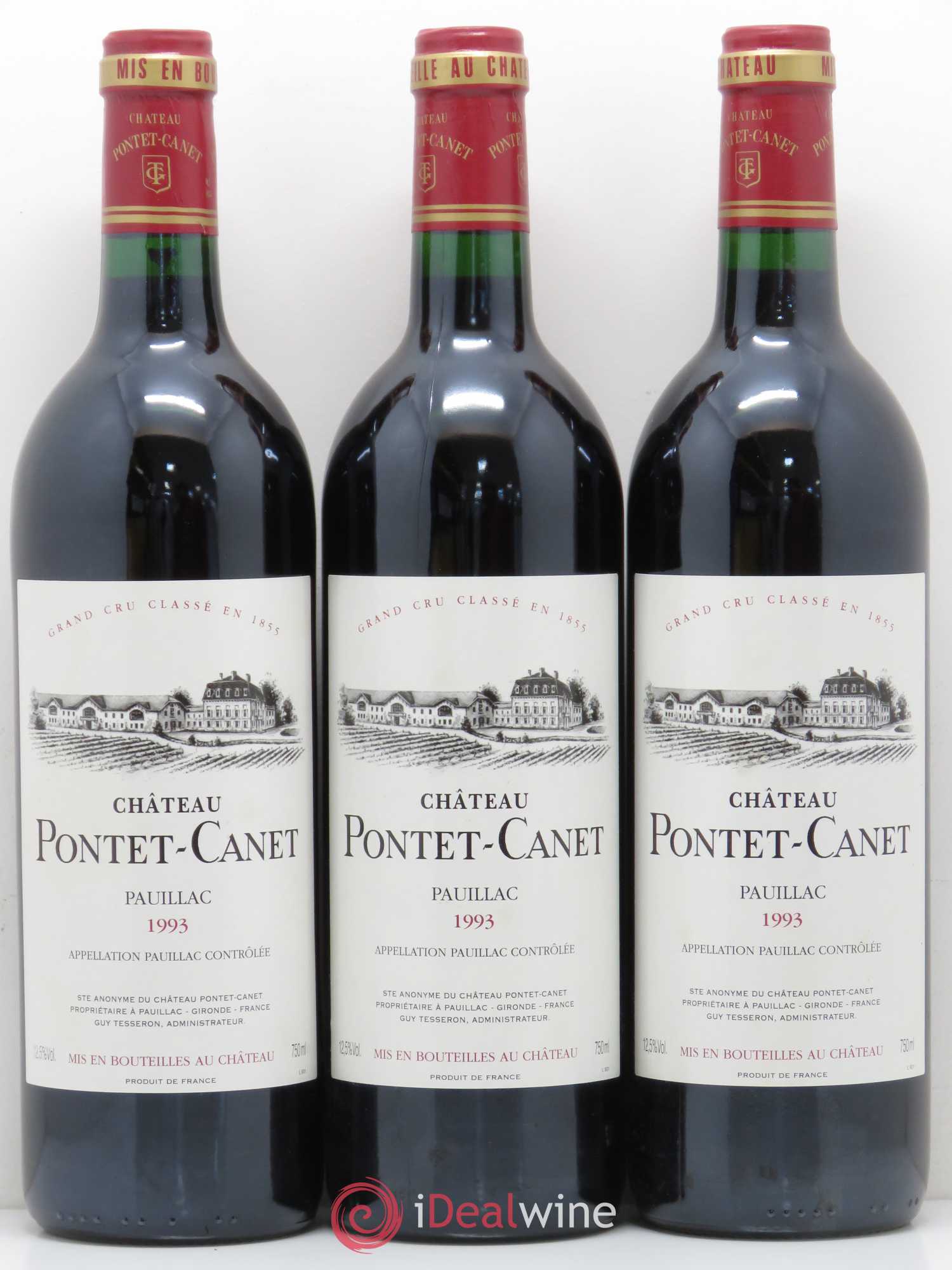Château Pontet Canet 5ème Grand Cru Classé 1993 - Lot de 12 bouteilles - 2