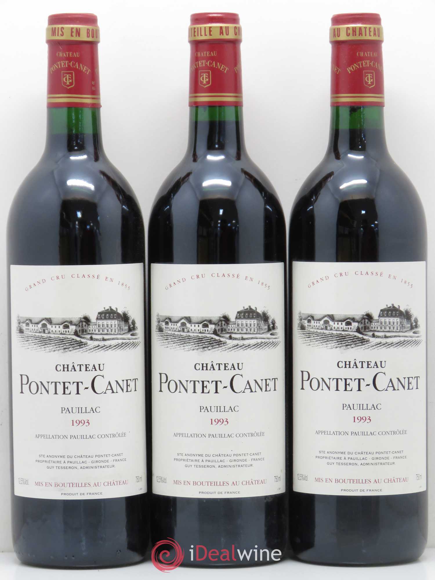Château Pontet Canet 5ème Grand Cru Classé 1993 - Lot de 12 bouteilles - 3