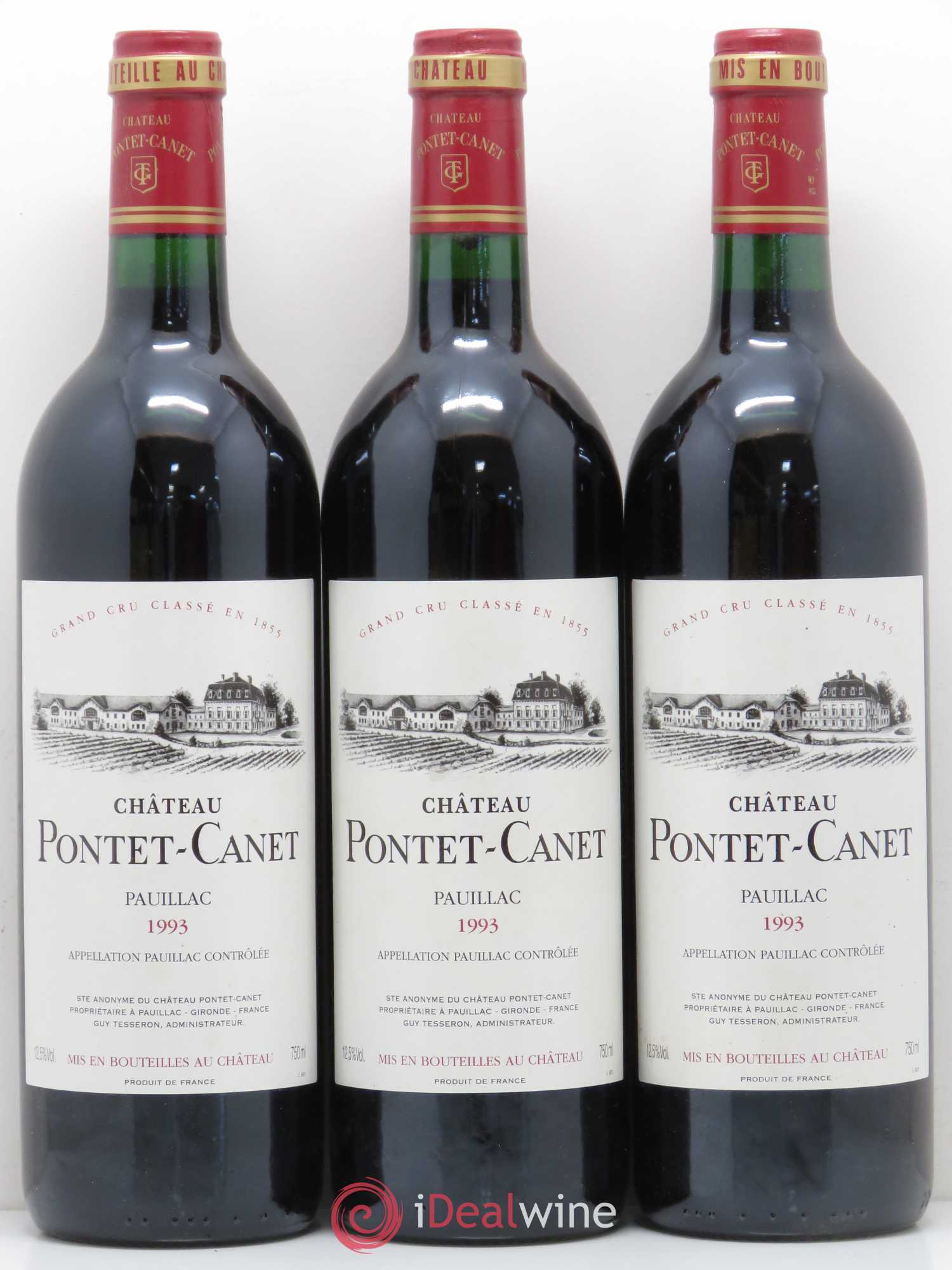 Château Pontet Canet 5ème Grand Cru Classé 1993 - Lot de 12 bouteilles - 4