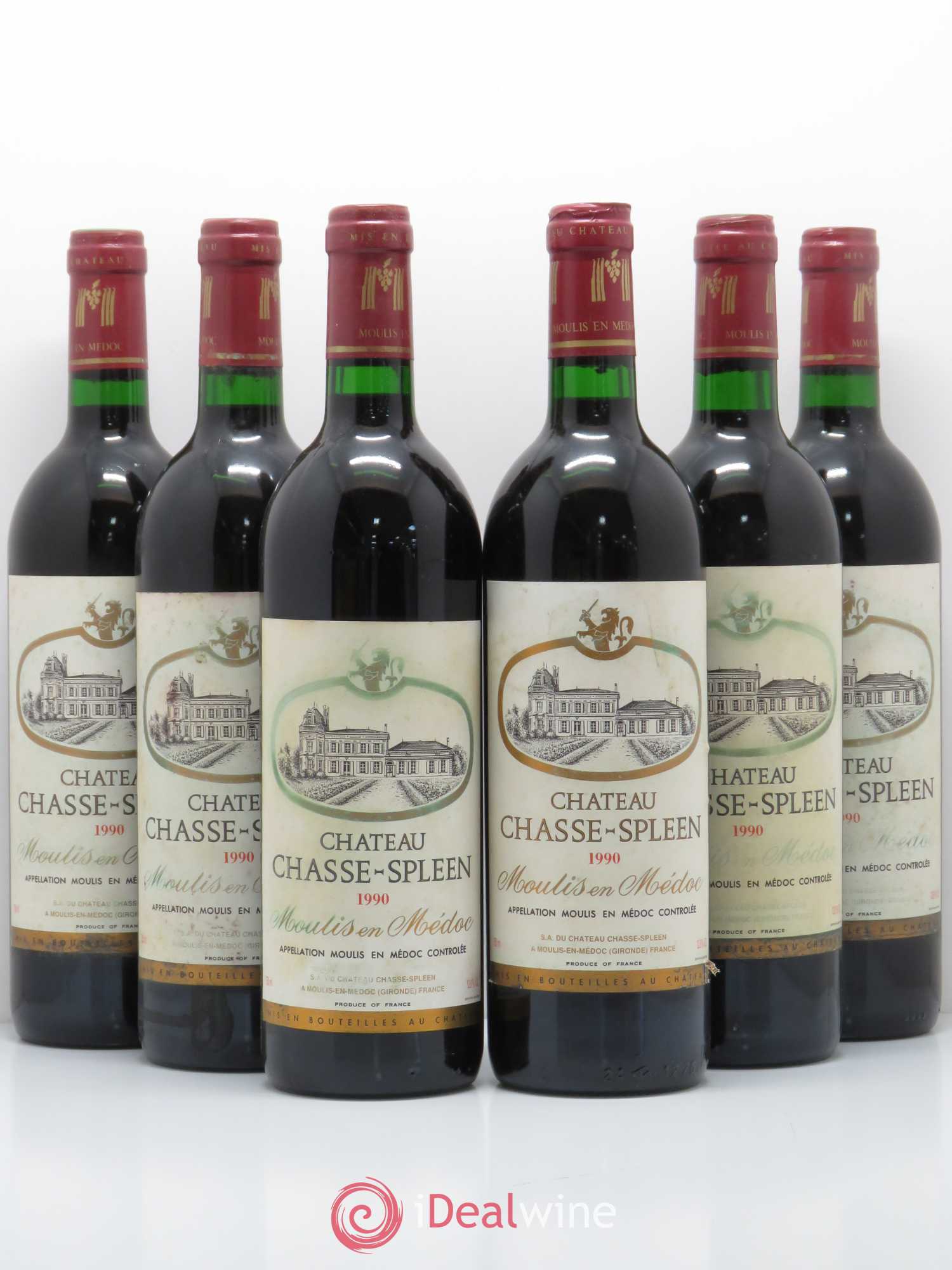Château Chasse Spleen 1990 - Lot de 6 bouteilles - 0