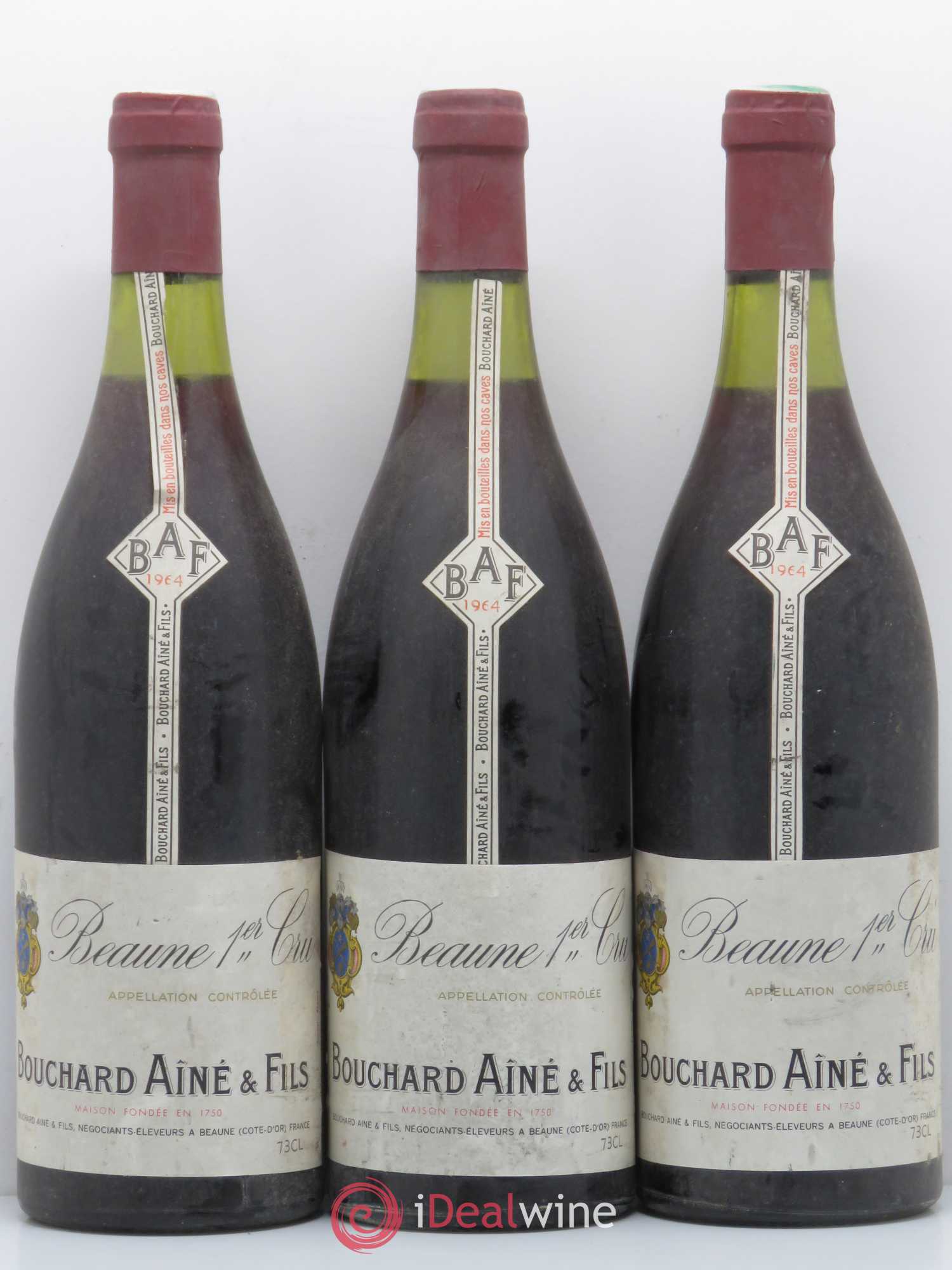 Beaune 1er Cru Bouchard Ainé et fils 1964 - Posten von 3 Flaschen - 0