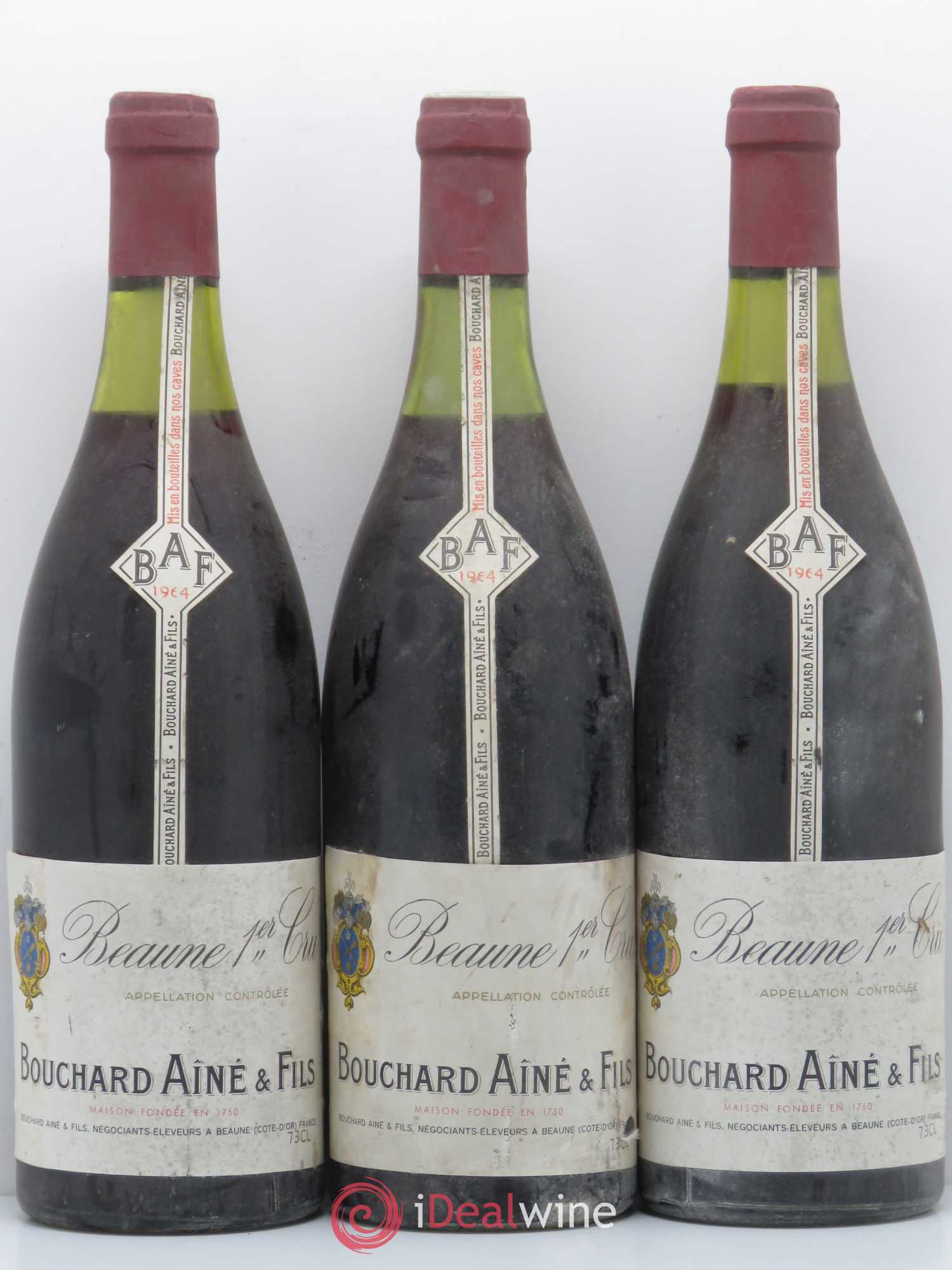 Beaune 1er Cru Bouchard Ainé et fils 1964 - Posten von 3 Flaschen - 0