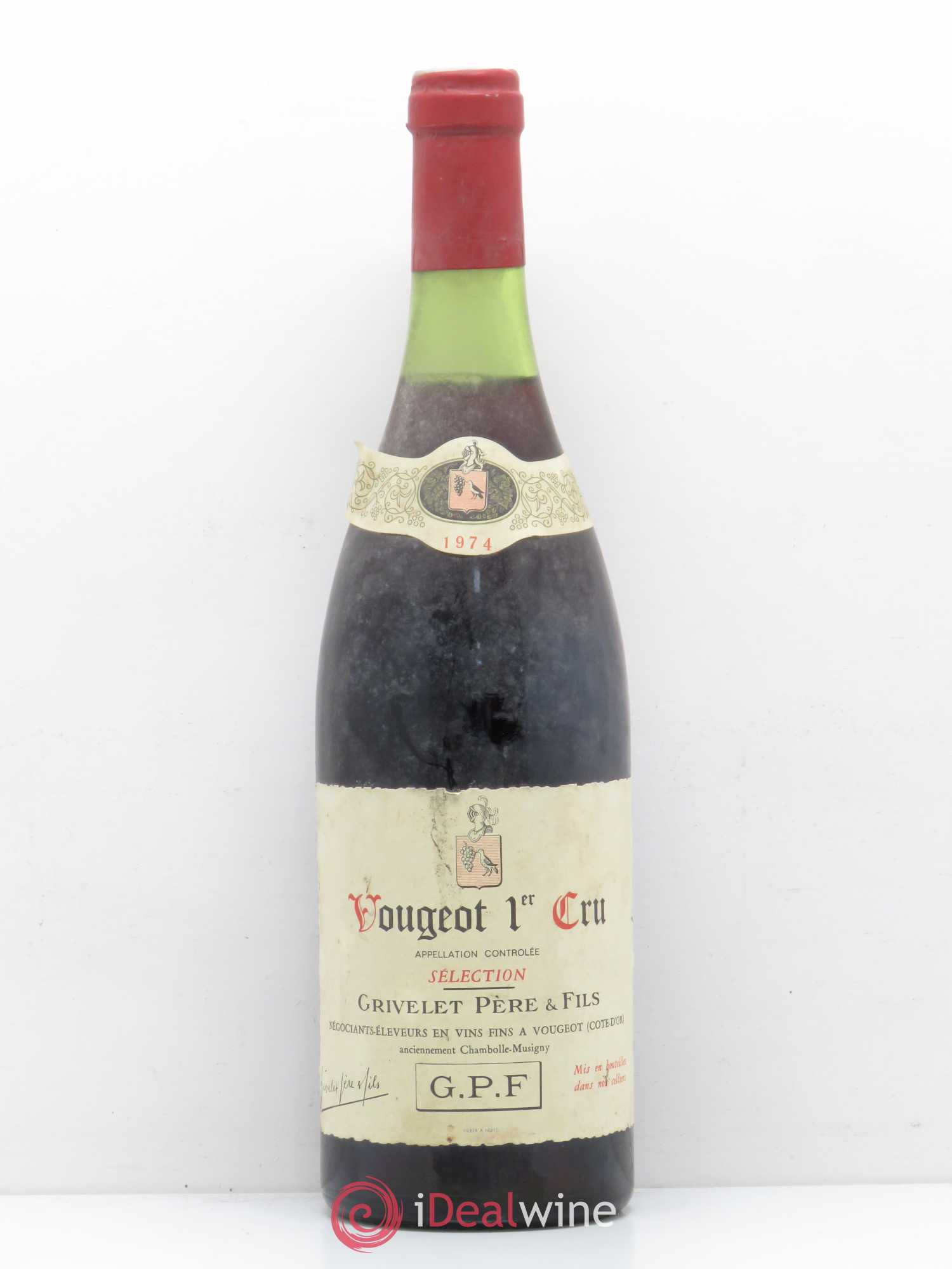 Vougeot 1er Cru Sélection Grivelet 1974 - Lot de 1 bouteille - 0