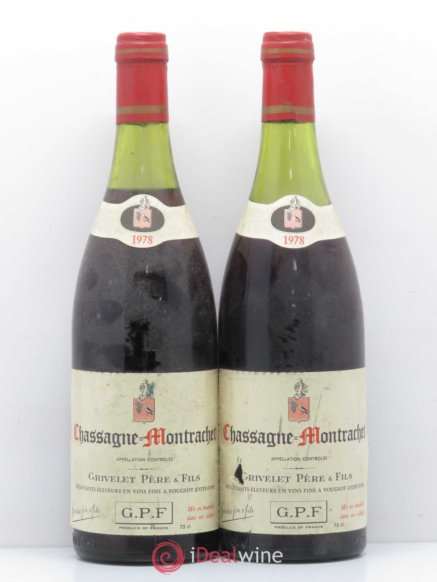 Chassagne-Montrachet Grivelet 1978 - Lot de 2 bouteilles - 0