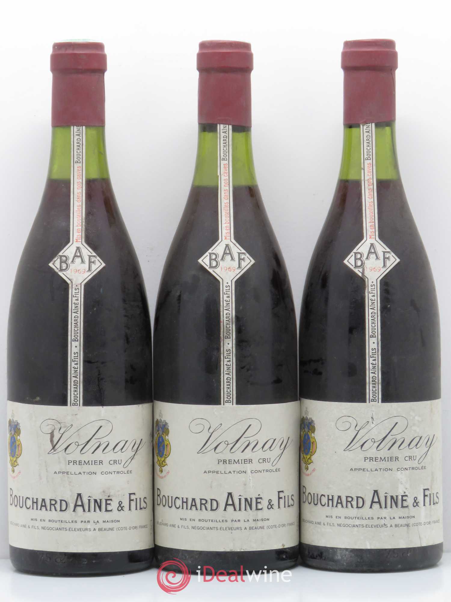 Volnay 1er Cru Bouchard Aîne 1969 - Posten von 3 Flaschen - 0