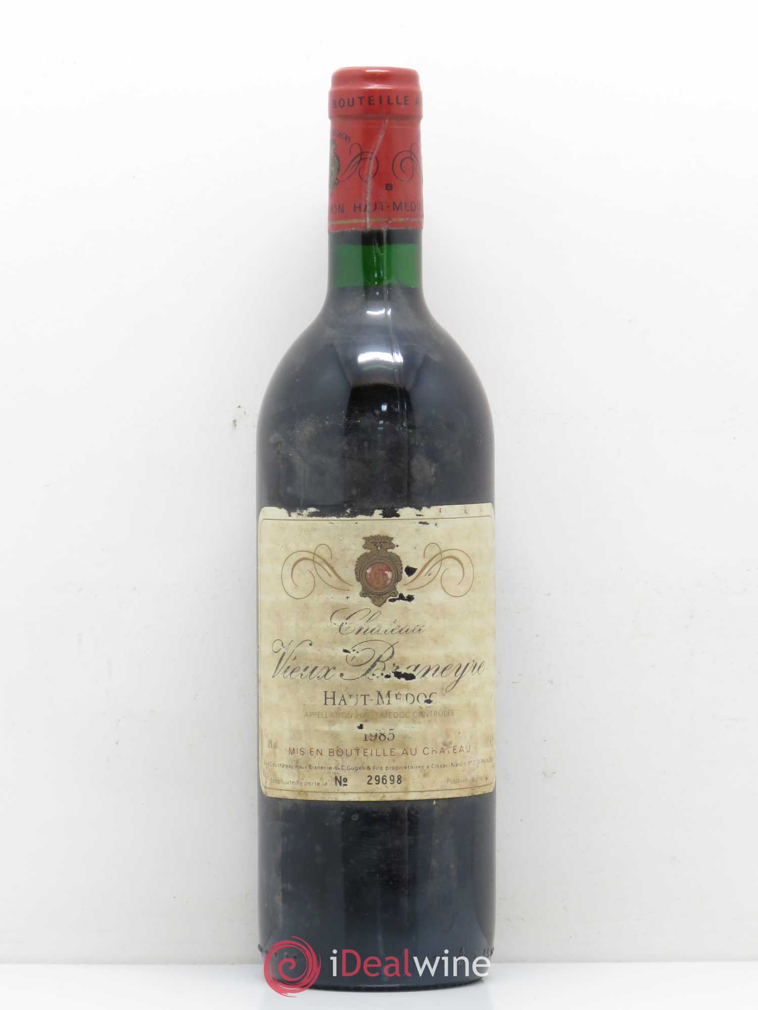 Haut Médoc Château Vieux Braneyre (sans prix de réserve) 1985 - Posten von 1 Flasche - 0