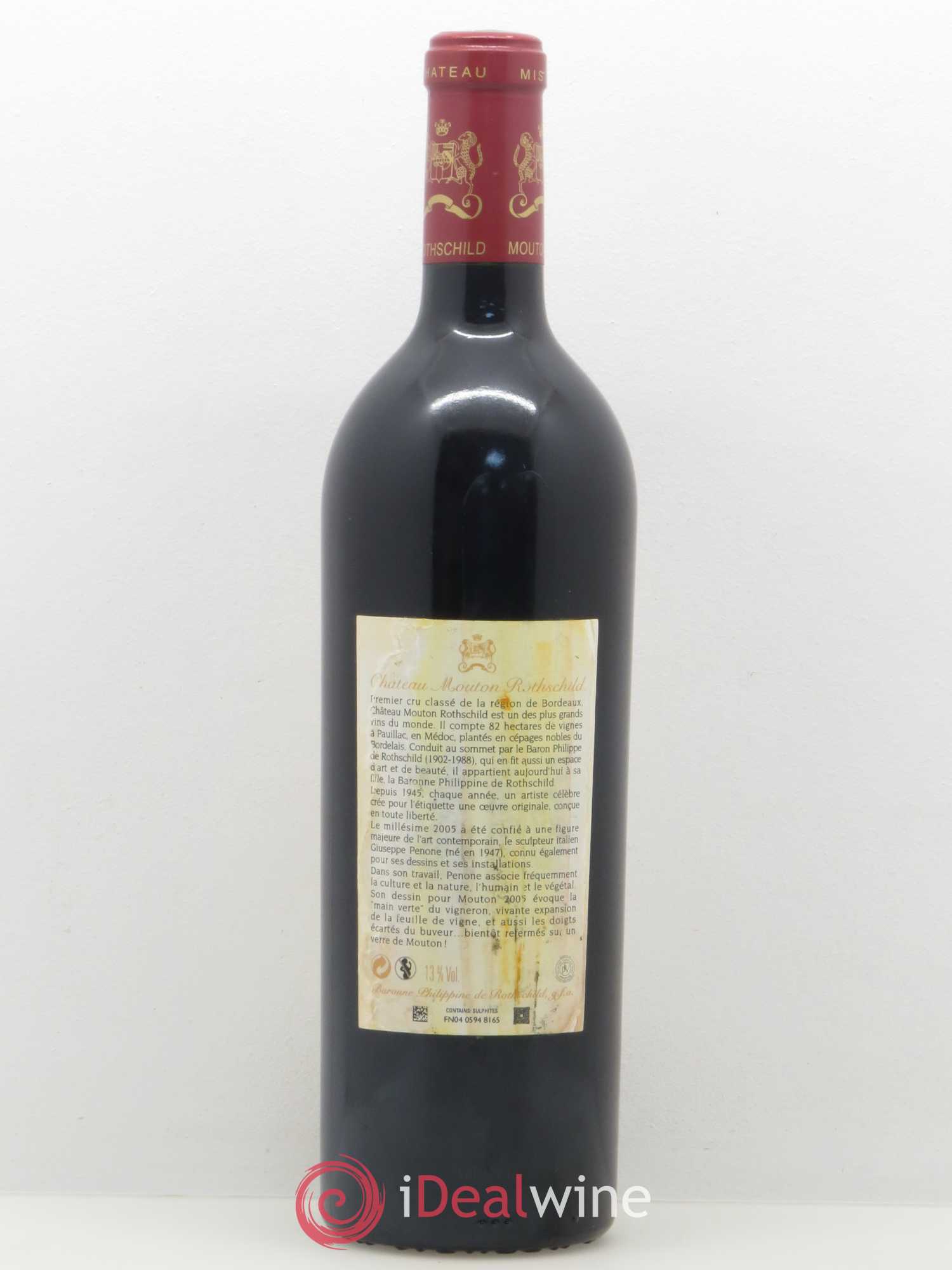Château Mouton Rothschild 1er Grand Cru Classé 2005 - Lot de 1 bouteille - 1