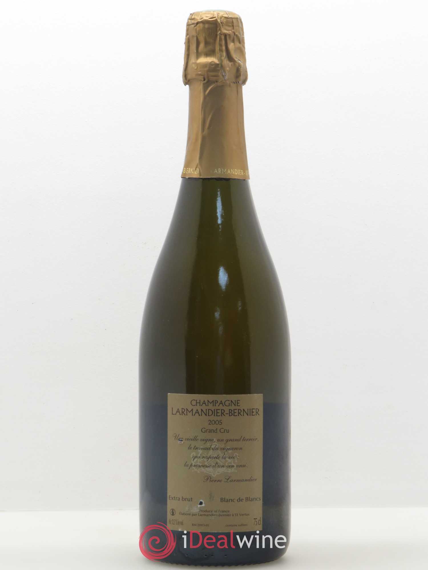 Vieille Vigne de Cramant Grand Cru Extra-Brut Larmandier-Bernier 2005 - Lot de 1 bouteille - 1